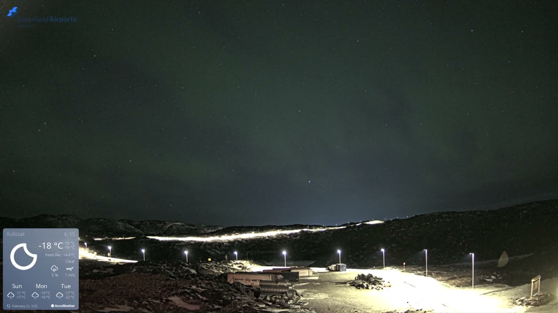 Ilulissat Airport South Gate View Live Cam JAV / BGJN - Ilulissat, Avannaata, Greenland, Denmark