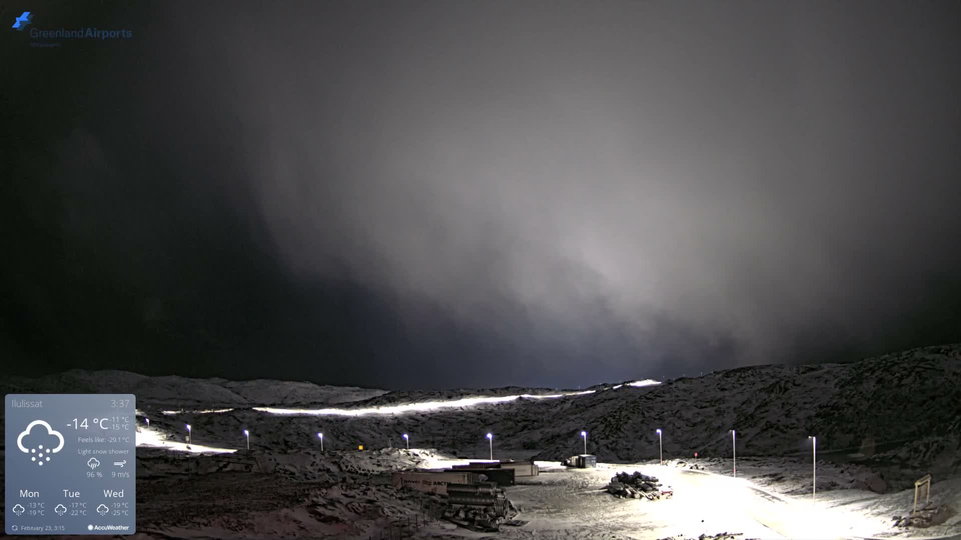 Ilulissat Airport South Gate View Live Cam JAV / BGJN - Ilulissat, Avannaata, Greenland, Denmark