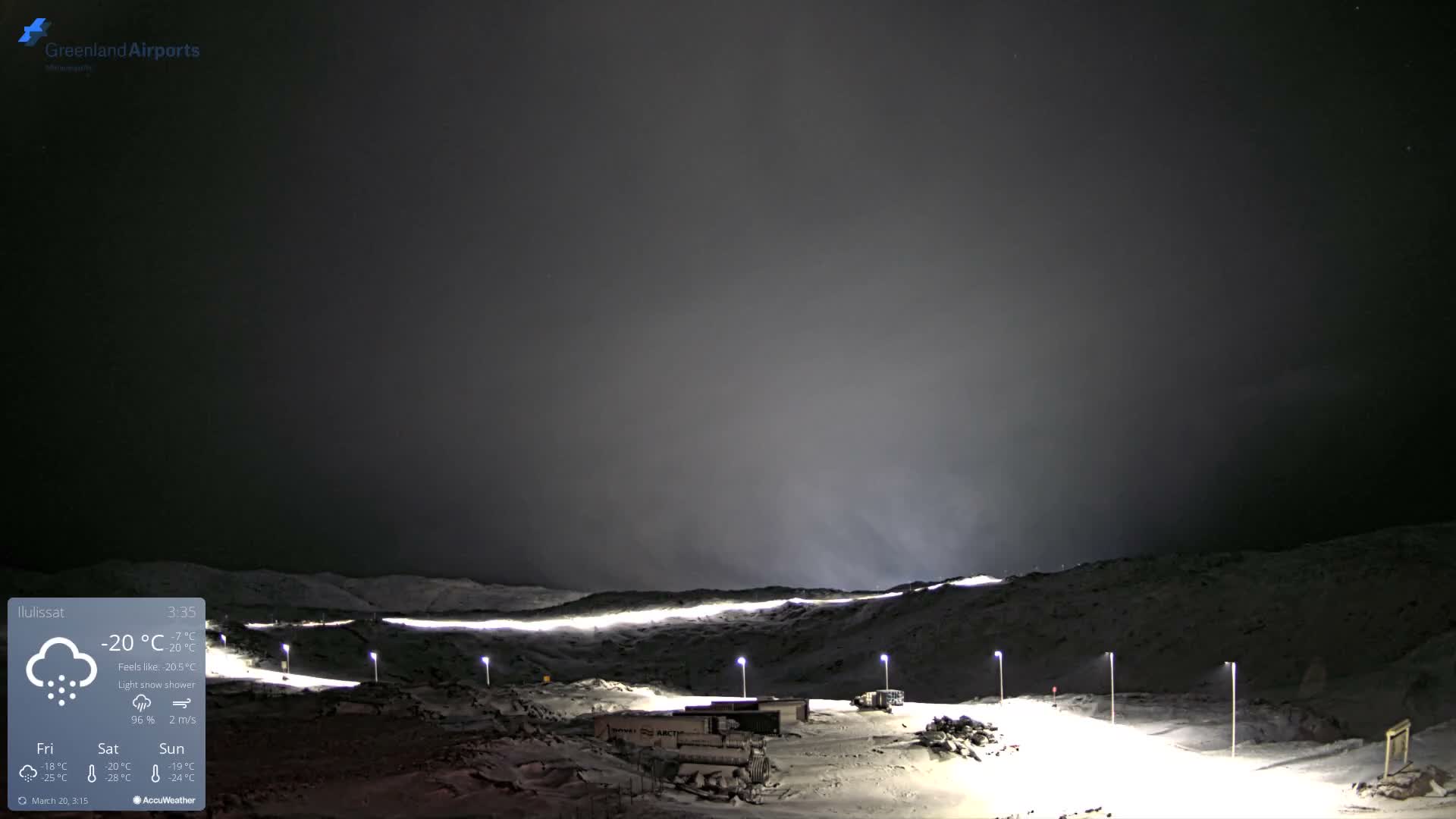 Ilulissat Airport South Gate View Live Cam JAV / BGJN - Ilulissat, Avannaata, Greenland, Denmark