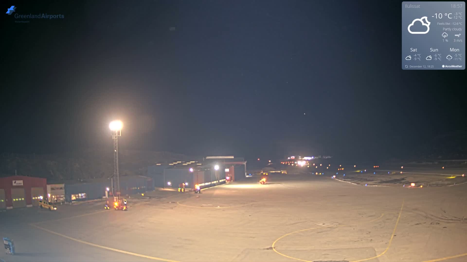 Mittarfik Ilulissat Airport North Towards View Live Cam JAV / BGJN - Ilulissat, Avannaata, Greenland, Denmark