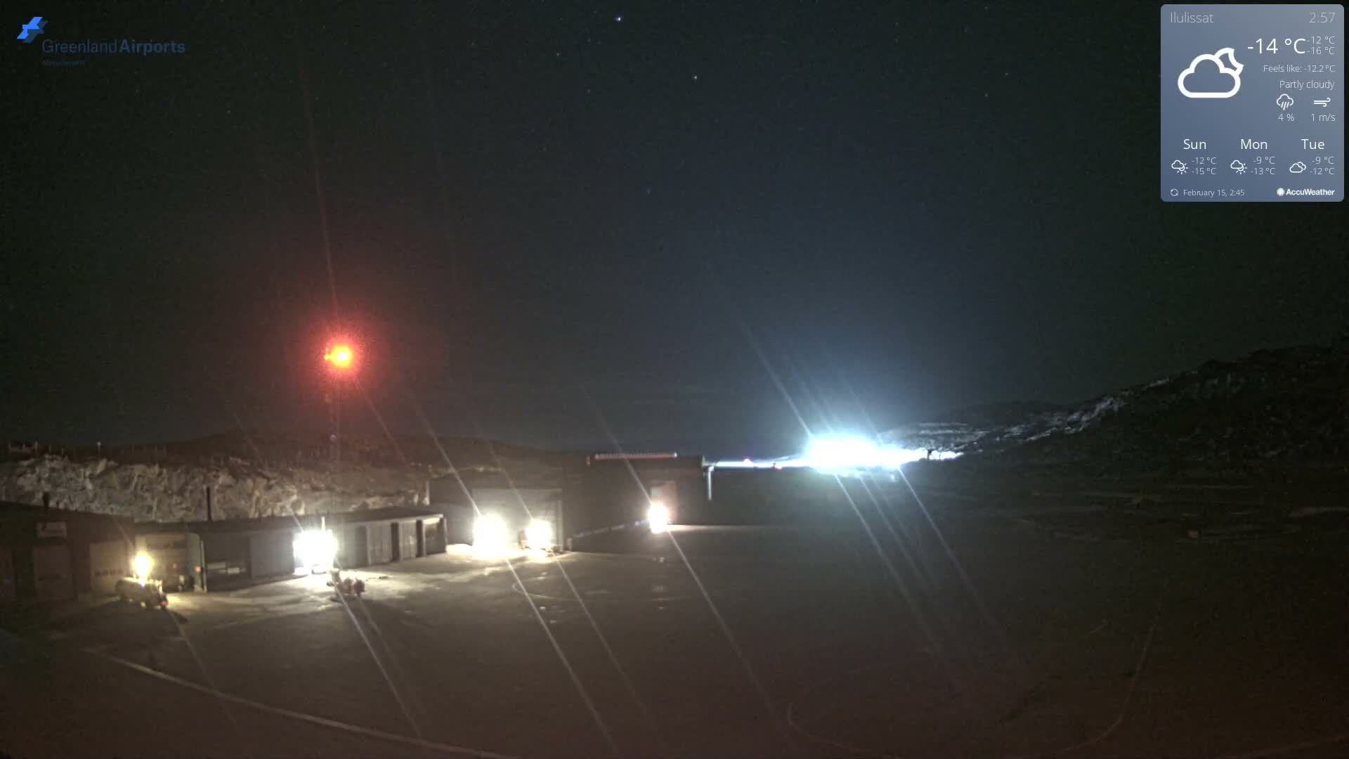 Mittarfik Ilulissat Airport North Towards View Live Cam JAV / BGJN - Ilulissat, Avannaata, Greenland, Denmark