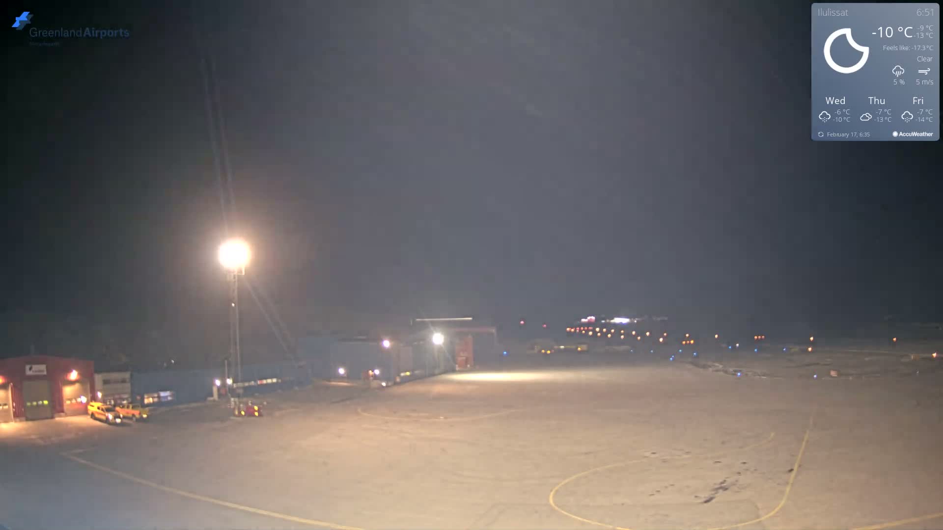 Mittarfik Ilulissat Airport North Towards View Live Cam JAV / BGJN - Ilulissat, Avannaata, Greenland, Denmark
