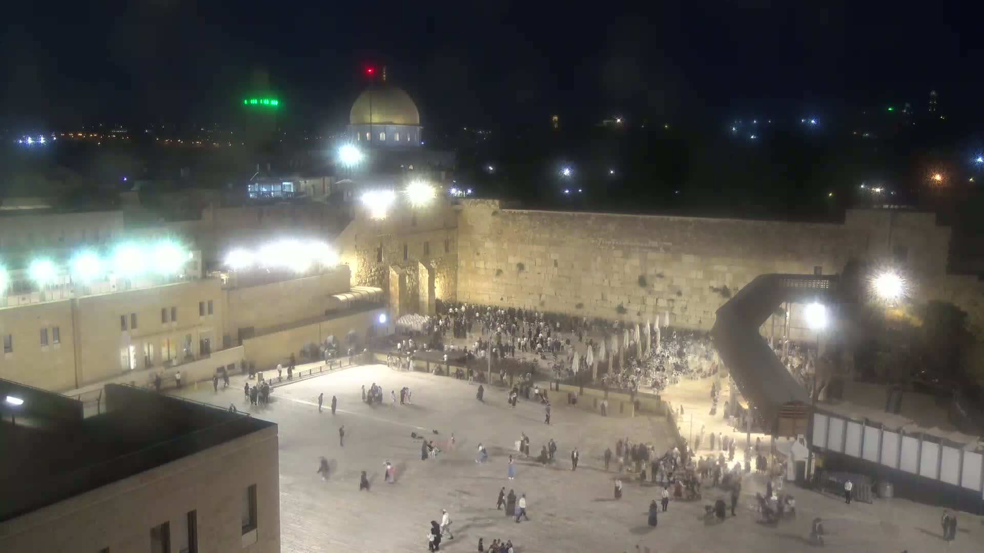 East Quds (East Jerusalem)  Western Wall Northeast Towards View Skyline Live Cam - Old City, East Quds (East Jerusalem) , Palestine
