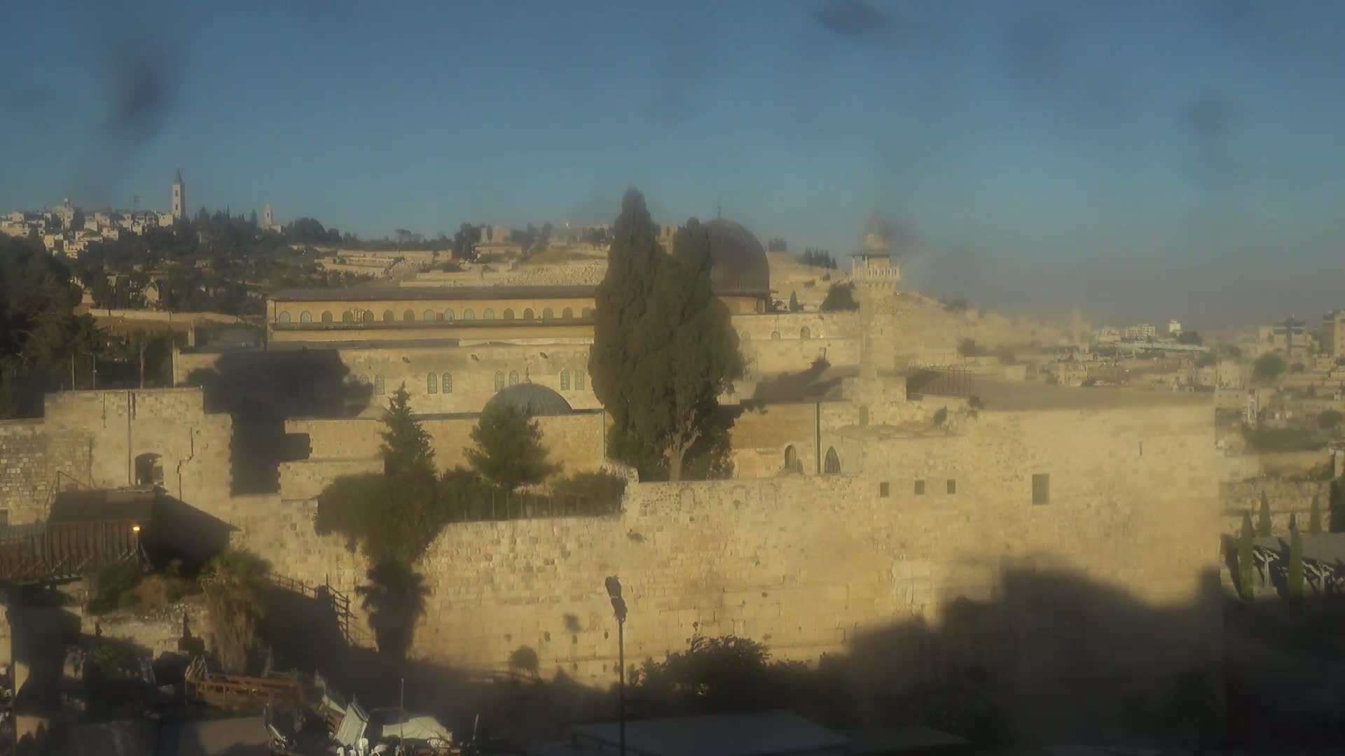 East Quds (East Jerusalem)  Western Wall Northeast Towards View Skyline Live Cam - Old City, East Quds (East Jerusalem) , Palestine