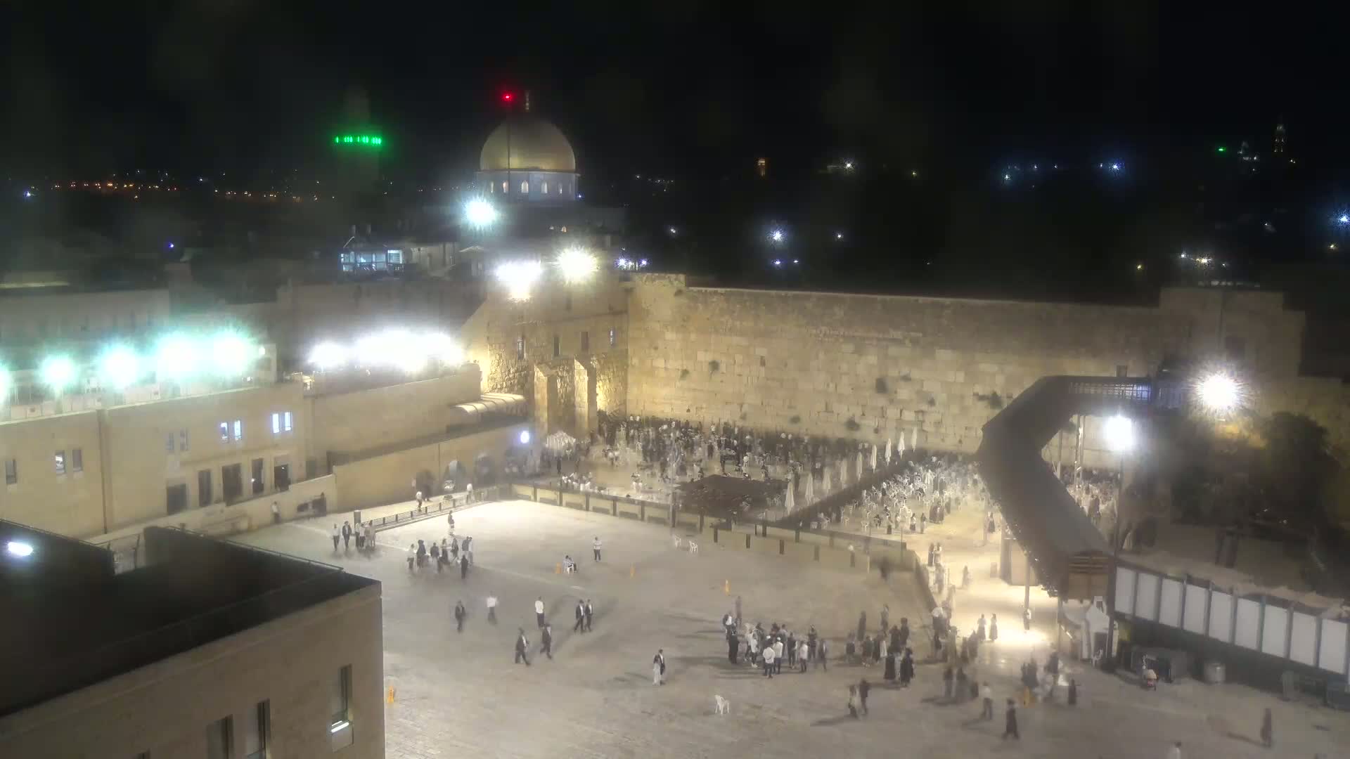 East Quds (East Jerusalem)  Western Wall Northeast Towards View Skyline Live Cam - Old City, East Quds (East Jerusalem) , Palestine