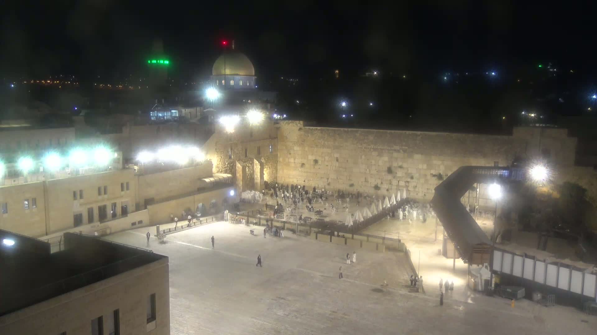 East Quds (East Jerusalem)  Western Wall Northeast Towards View Skyline Live Cam - Old City, East Quds (East Jerusalem) , Palestine