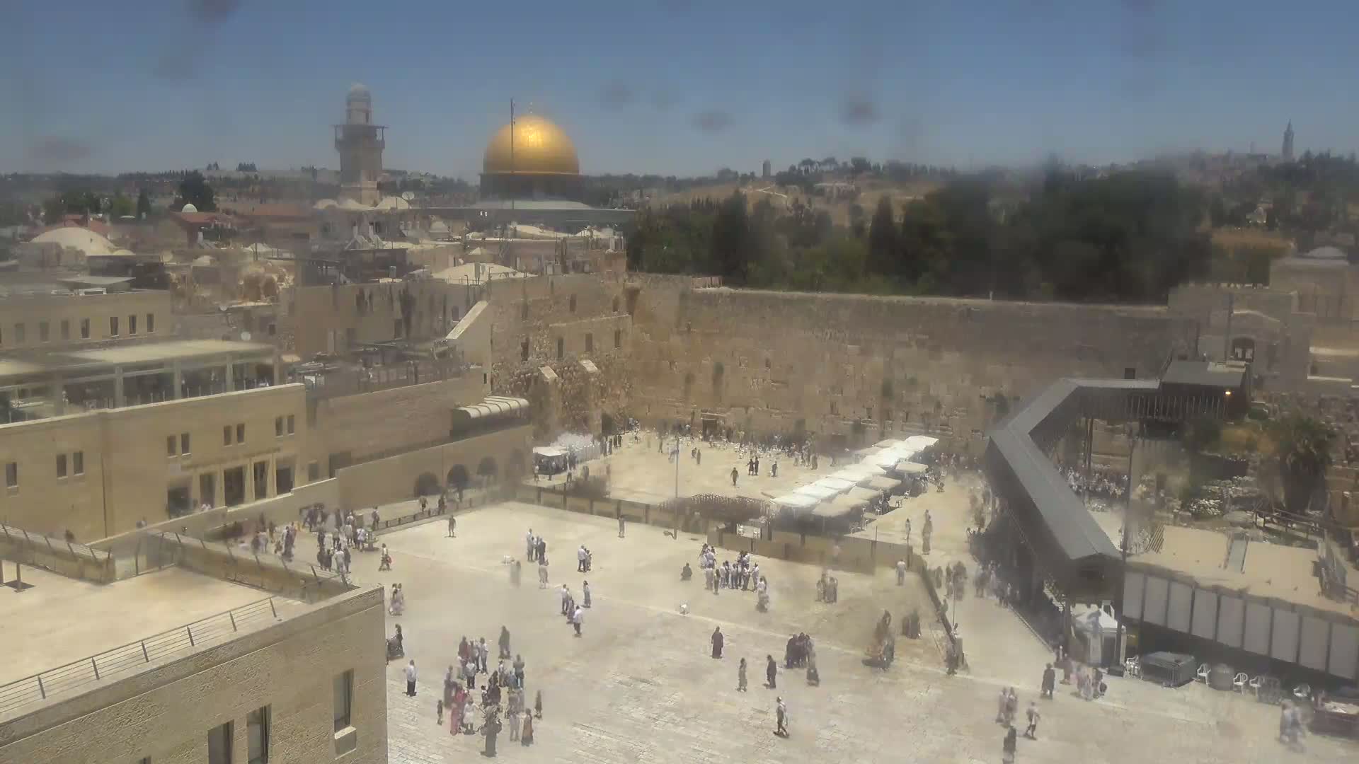 East Quds (East Jerusalem)  Western Wall Northeast Towards View Skyline Live Cam - Old City, East Quds (East Jerusalem) , Palestine