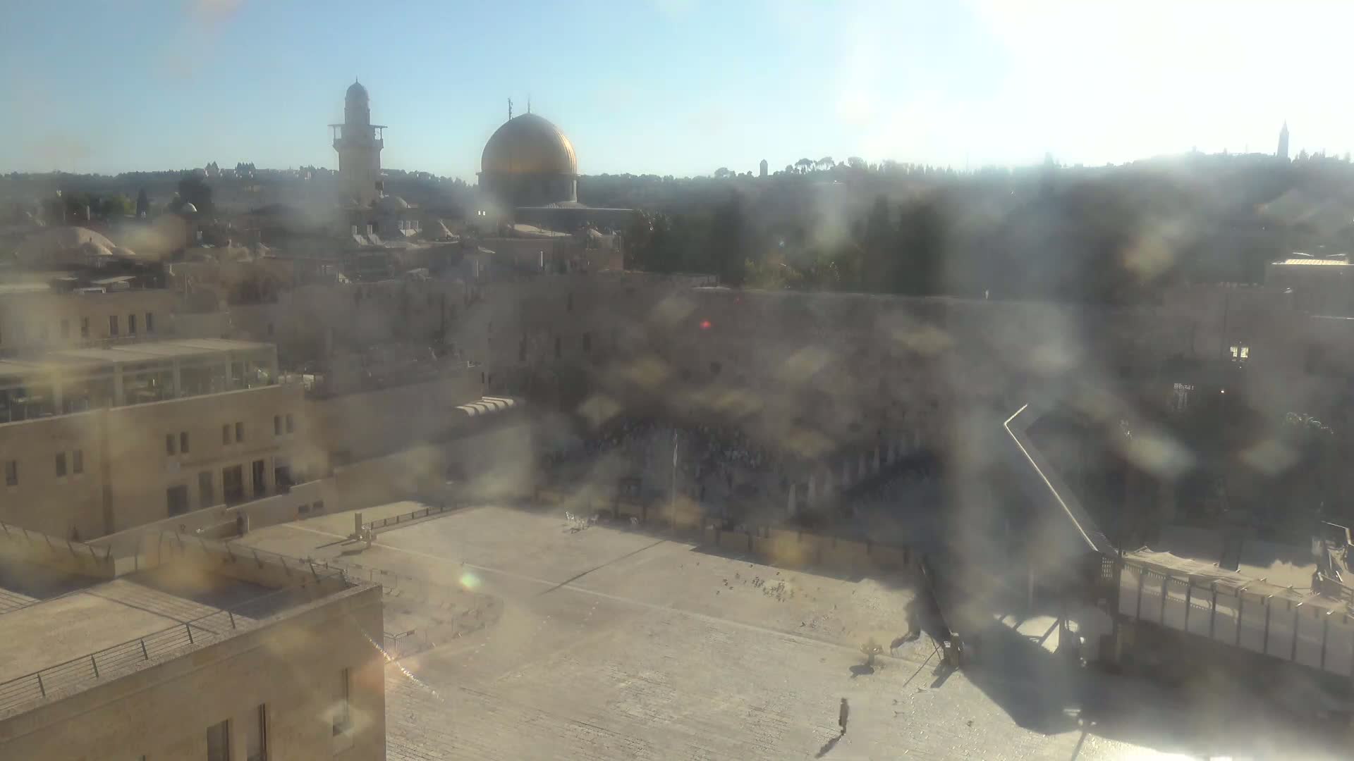 East Quds (East Jerusalem)  Western Wall Northeast Towards View Skyline Live Cam - Old City, East Quds (East Jerusalem) , Palestine