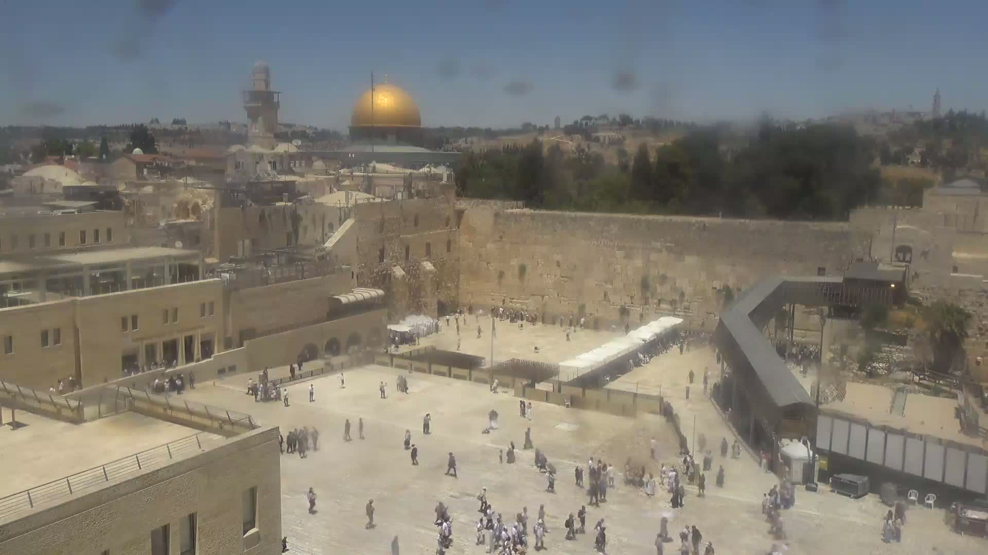East Quds (East Jerusalem)  Western Wall Northeast Towards View Skyline Live Cam - Old City, East Quds (East Jerusalem) , Palestine