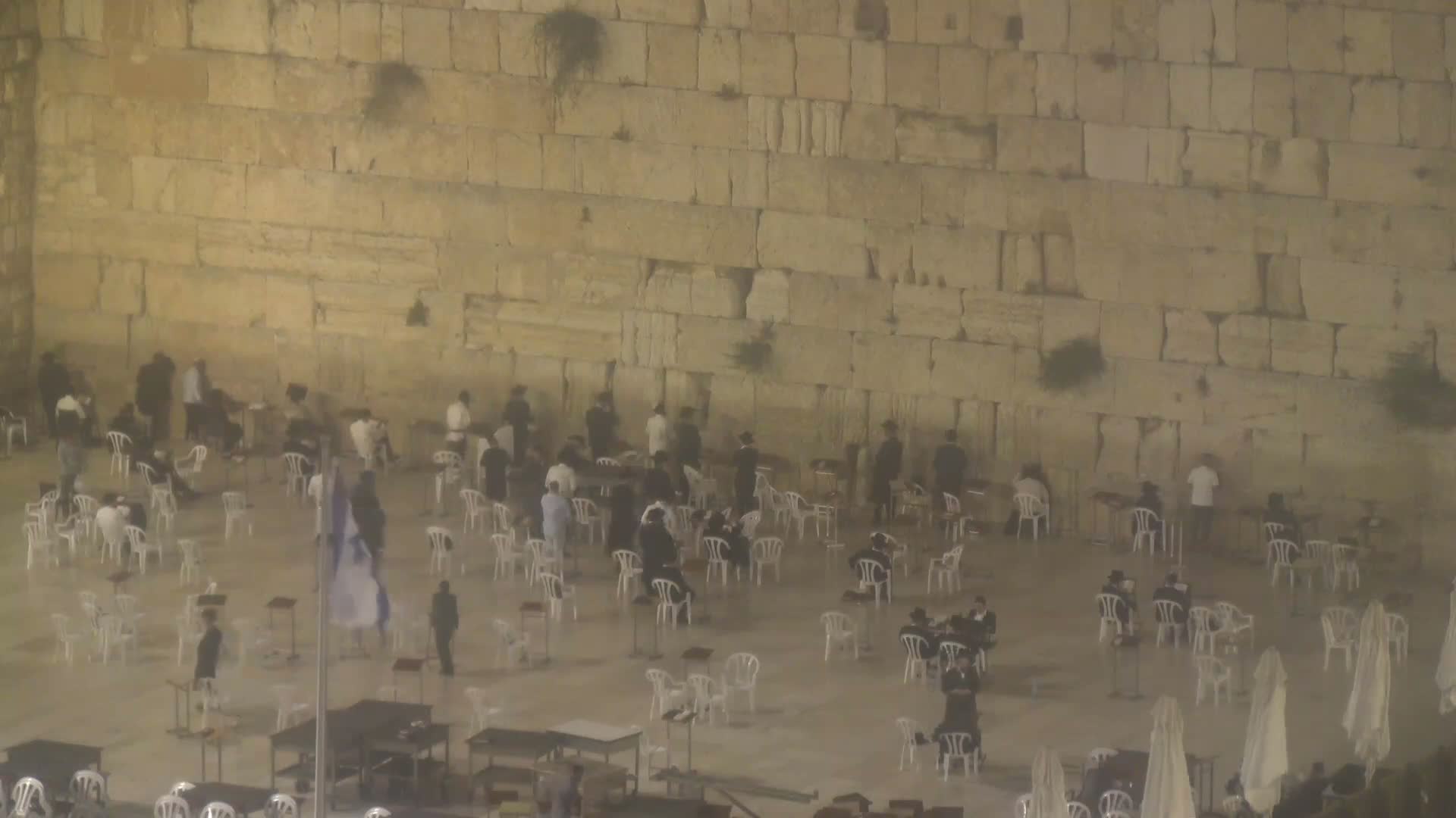 East Quds (East Jerusalem)  Western Wall Northeast Towards View Skyline Live Cam - Old City, East Quds (East Jerusalem) , Palestine