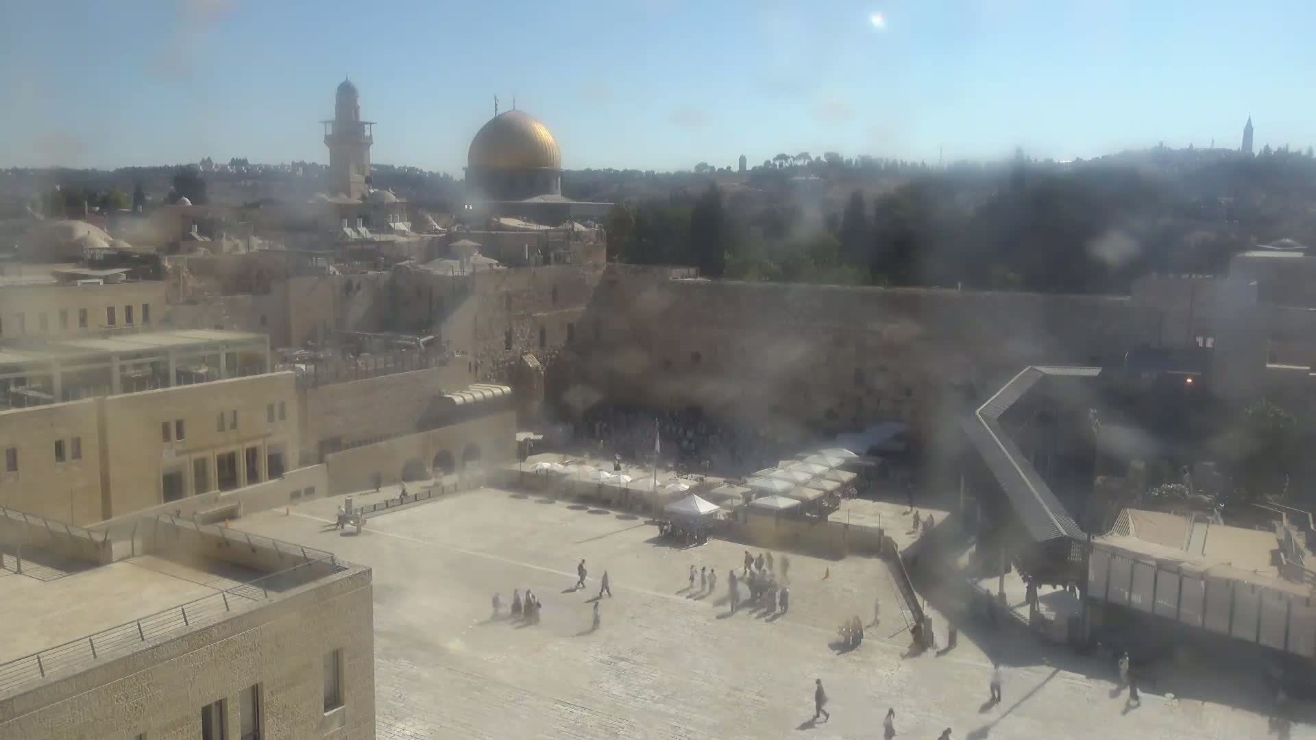 East Quds (East Jerusalem)  Western Wall Northeast Towards View Skyline Live Cam - Old City, East Quds (East Jerusalem) , Palestine