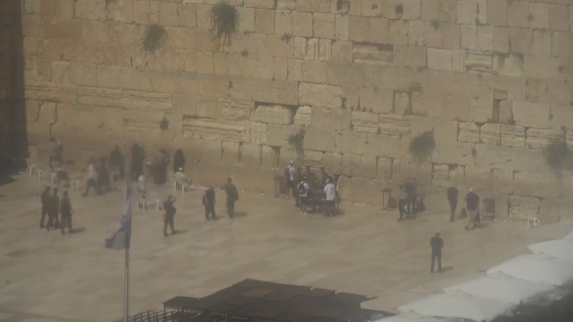 East Quds (East Jerusalem)  Western Wall Northeast Towards View Skyline Live Cam - Old City, East Quds (East Jerusalem) , Palestine