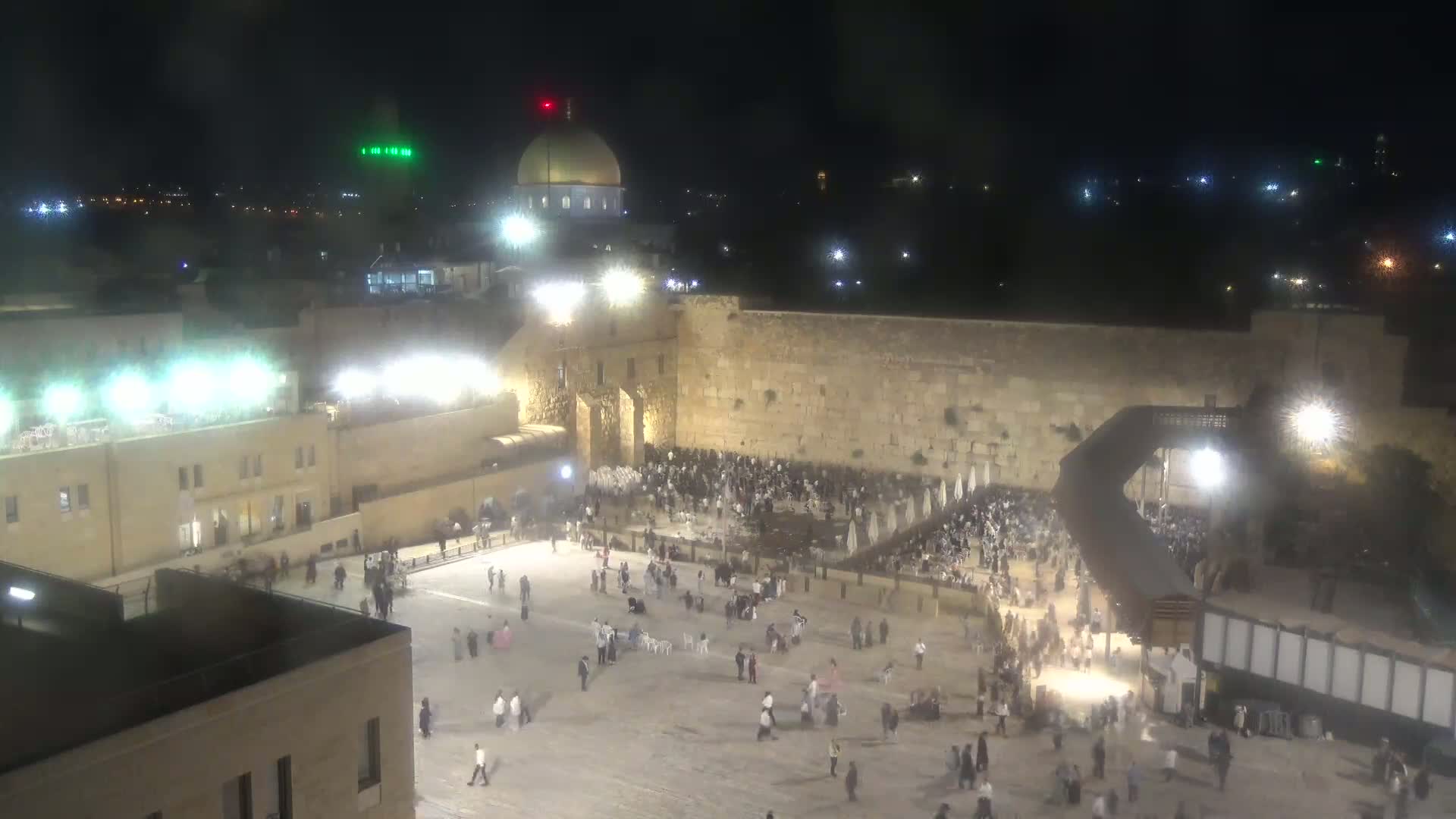 East Quds (East Jerusalem)  Western Wall Northeast Towards View Skyline Live Cam - Old City, East Quds (East Jerusalem) , Palestine