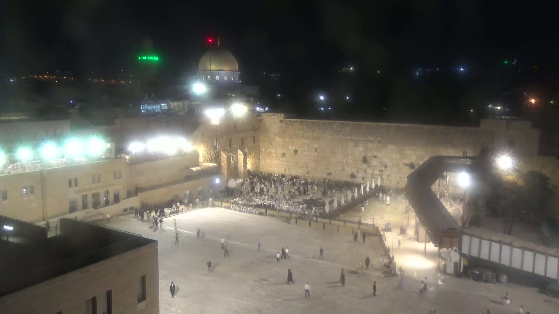 East Quds (East Jerusalem)  Western Wall Northeast Towards View Skyline Live Cam - Old City, East Quds (East Jerusalem) , Palestine