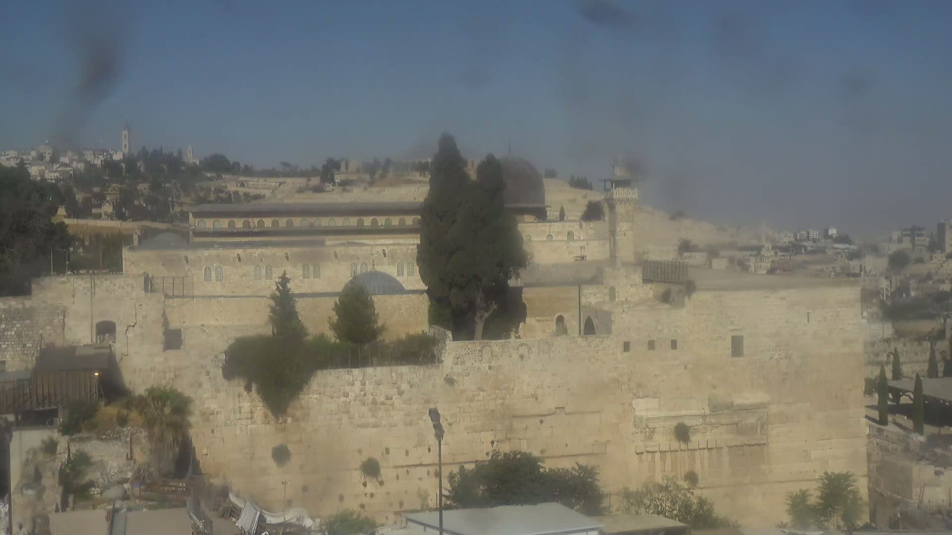 East Quds (East Jerusalem)  Western Wall Northeast Towards View Skyline Live Cam - Old City, East Quds (East Jerusalem) , Palestine