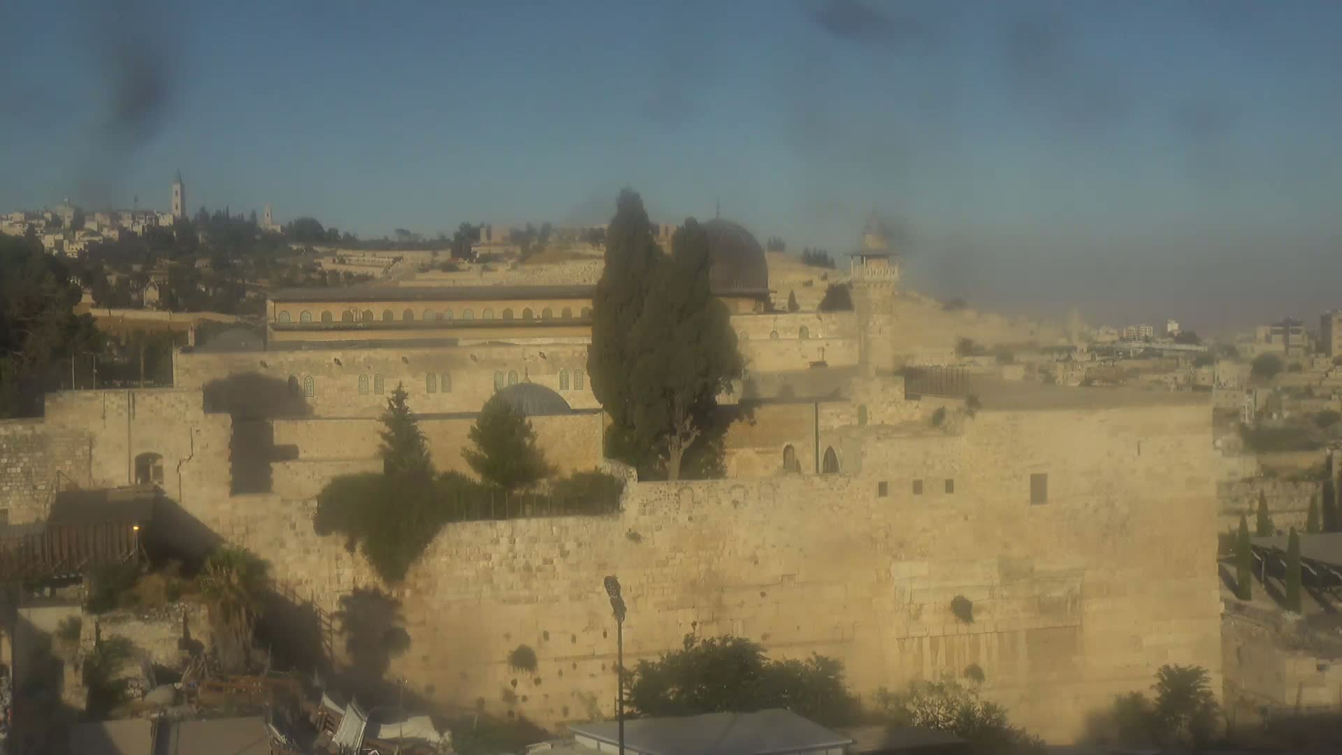 East Quds (East Jerusalem)  Western Wall Northeast Towards View Skyline Live Cam - Old City, East Quds (East Jerusalem) , Palestine