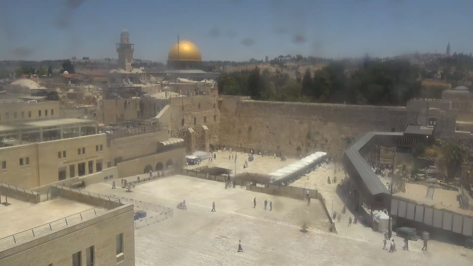 East Quds (East Jerusalem)  Western Wall Northeast Towards View Skyline Live Cam - Old City, East Quds (East Jerusalem) , Palestine