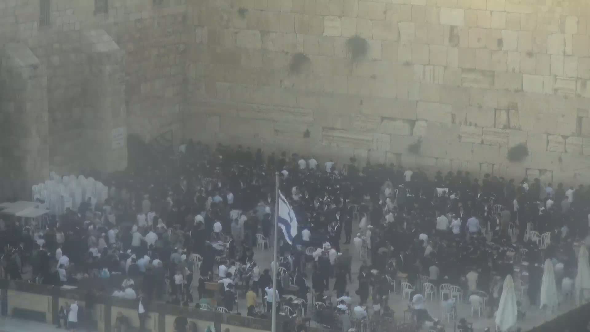 East Quds (East Jerusalem)  Western Wall Northeast Towards View Skyline Live Cam - Old City, East Quds (East Jerusalem) , Palestine