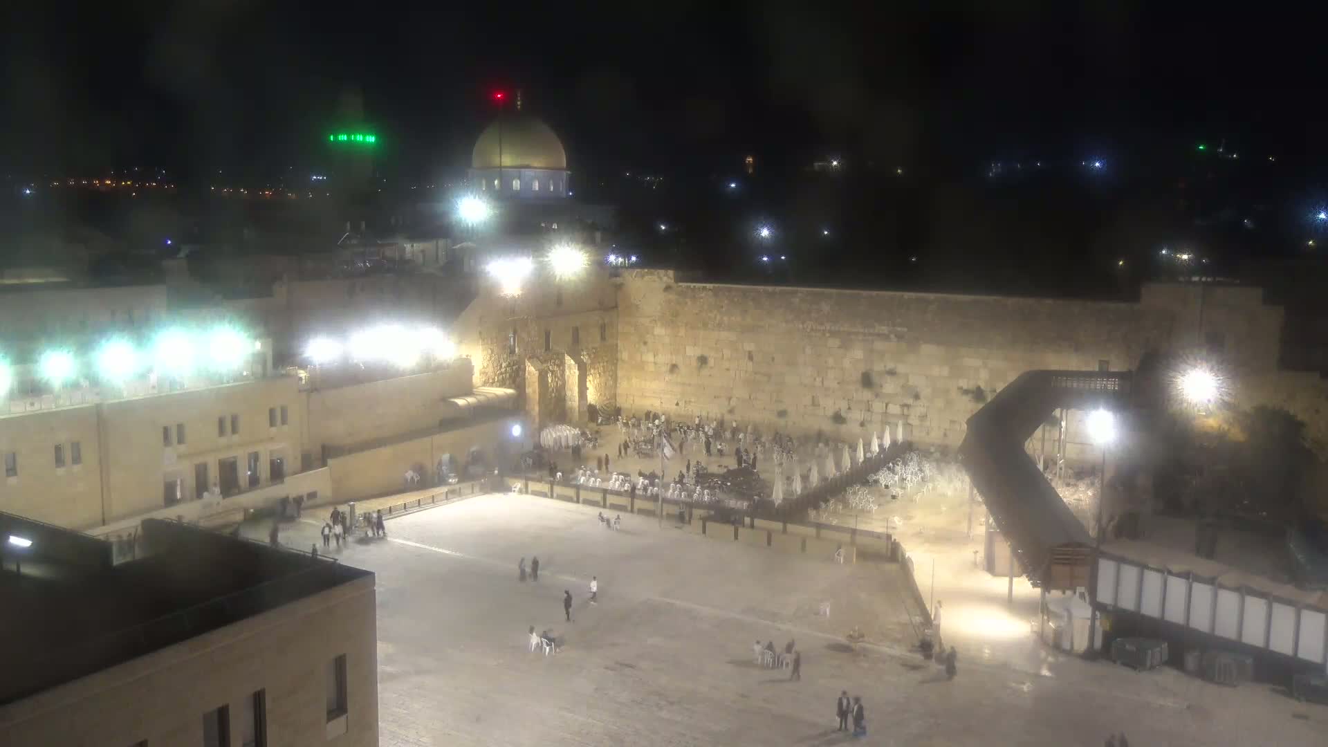 East Quds (East Jerusalem)  Western Wall Northeast Towards View Skyline Live Cam - Old City, East Quds (East Jerusalem) , Palestine