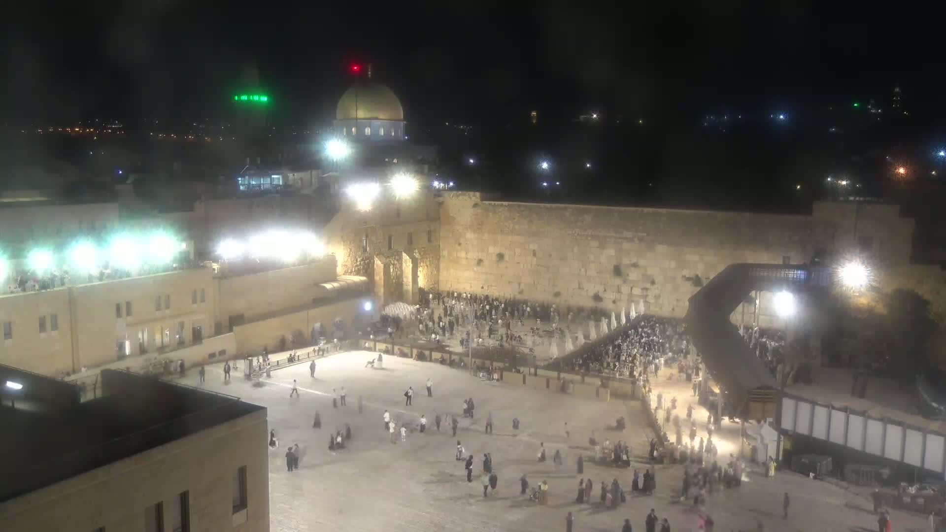 East Quds (East Jerusalem)  Western Wall Northeast Towards View Skyline Live Cam - Old City, East Quds (East Jerusalem) , Palestine