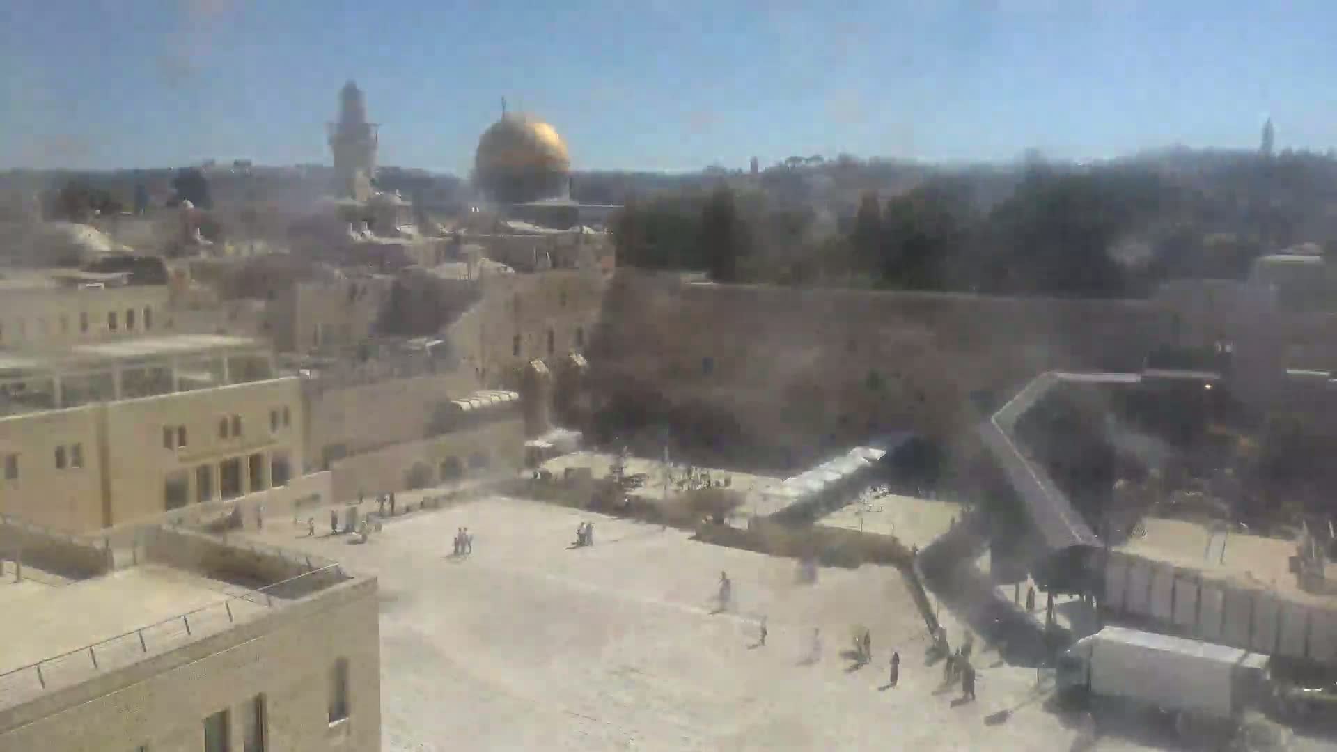 East Quds (East Jerusalem)  Western Wall Northeast Towards View Skyline Live Cam - Old City, East Quds (East Jerusalem) , Palestine