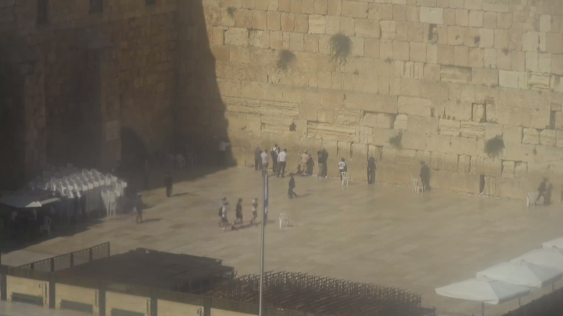 East Quds (East Jerusalem)  Western Wall Northeast Towards View Skyline Live Cam - Old City, East Quds (East Jerusalem) , Palestine