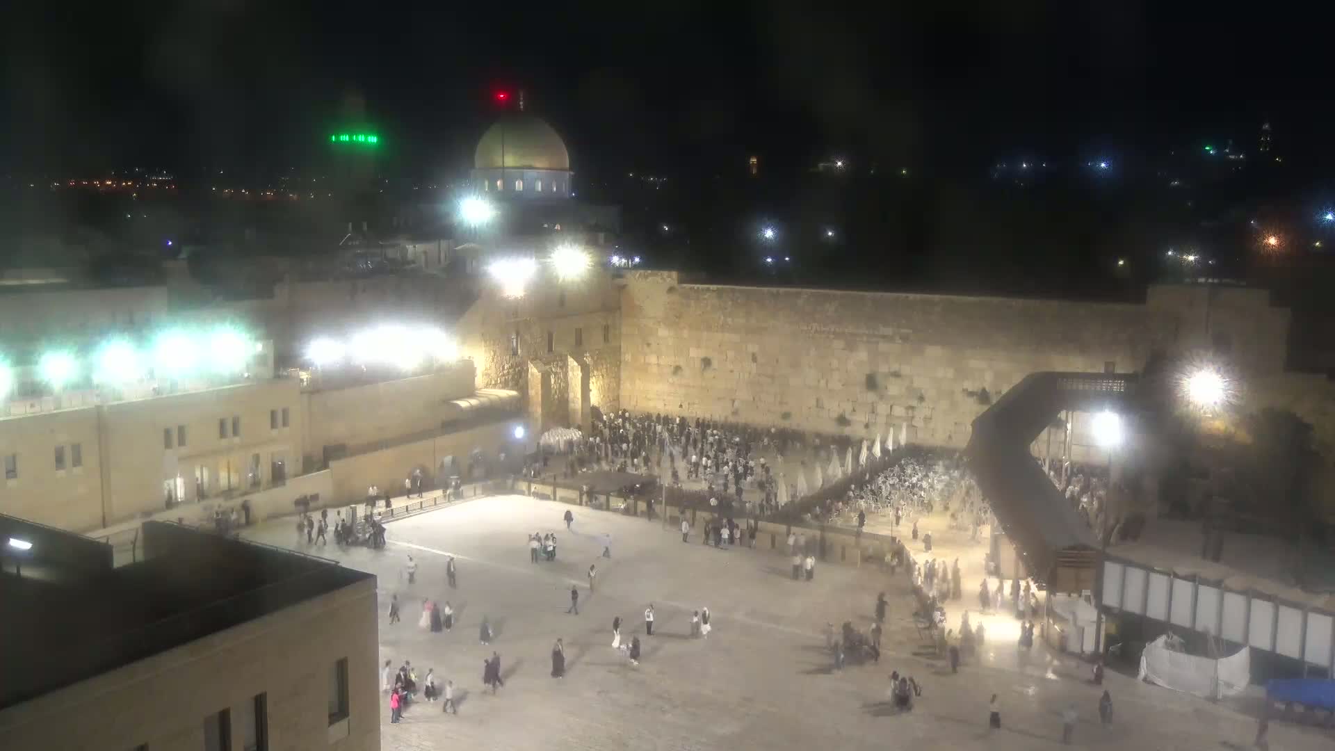 East Quds (East Jerusalem)  Western Wall Northeast Towards View Skyline Live Cam - Old City, East Quds (East Jerusalem) , Palestine