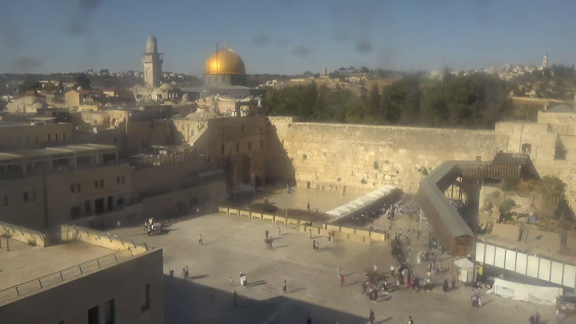 East Quds (East Jerusalem)  Western Wall Northeast Towards View Skyline Live Cam - Old City, East Quds (East Jerusalem) , Palestine
