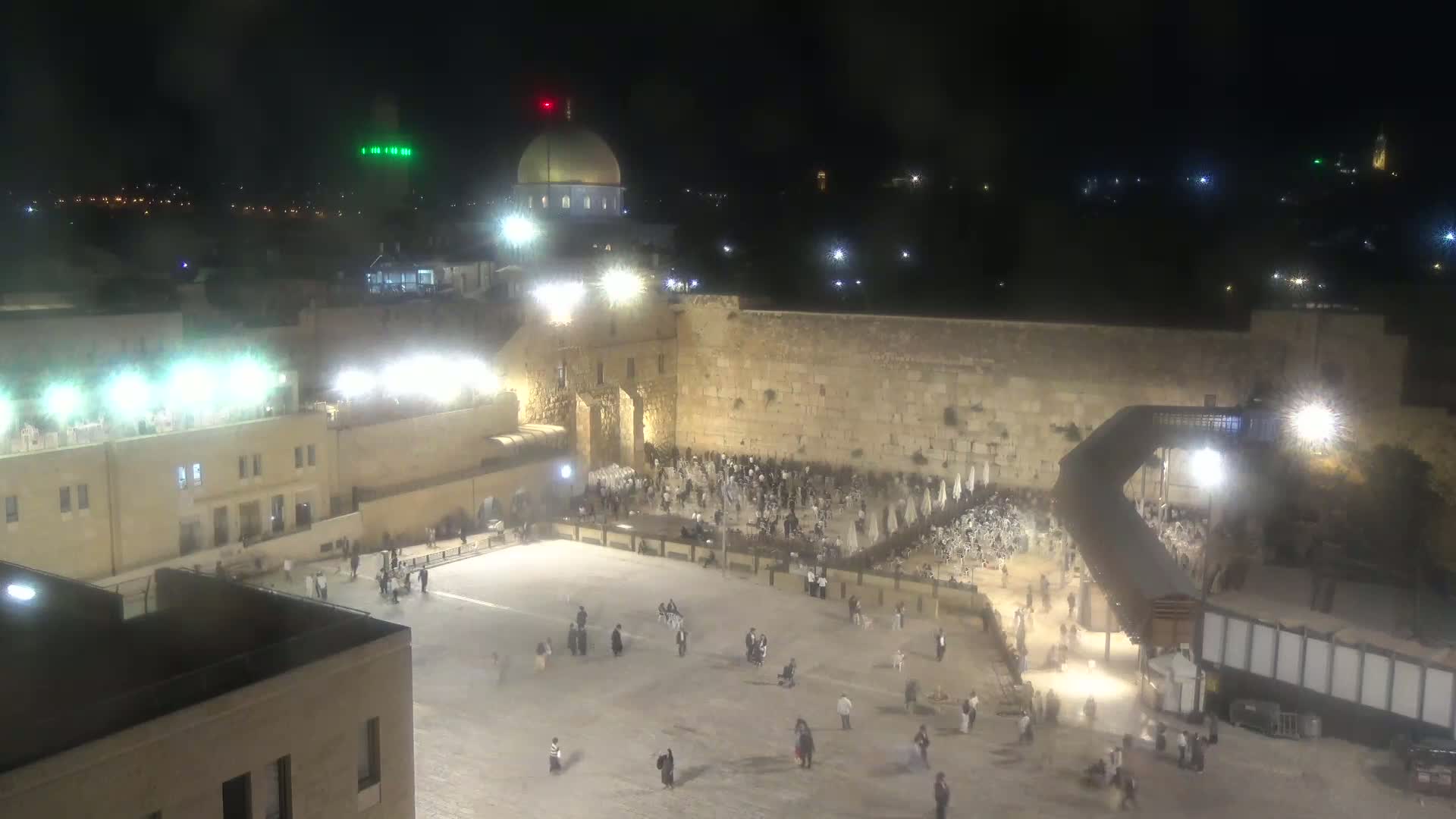 East Quds (East Jerusalem)  Western Wall Northeast Towards View Skyline Live Cam - Old City, East Quds (East Jerusalem) , Palestine