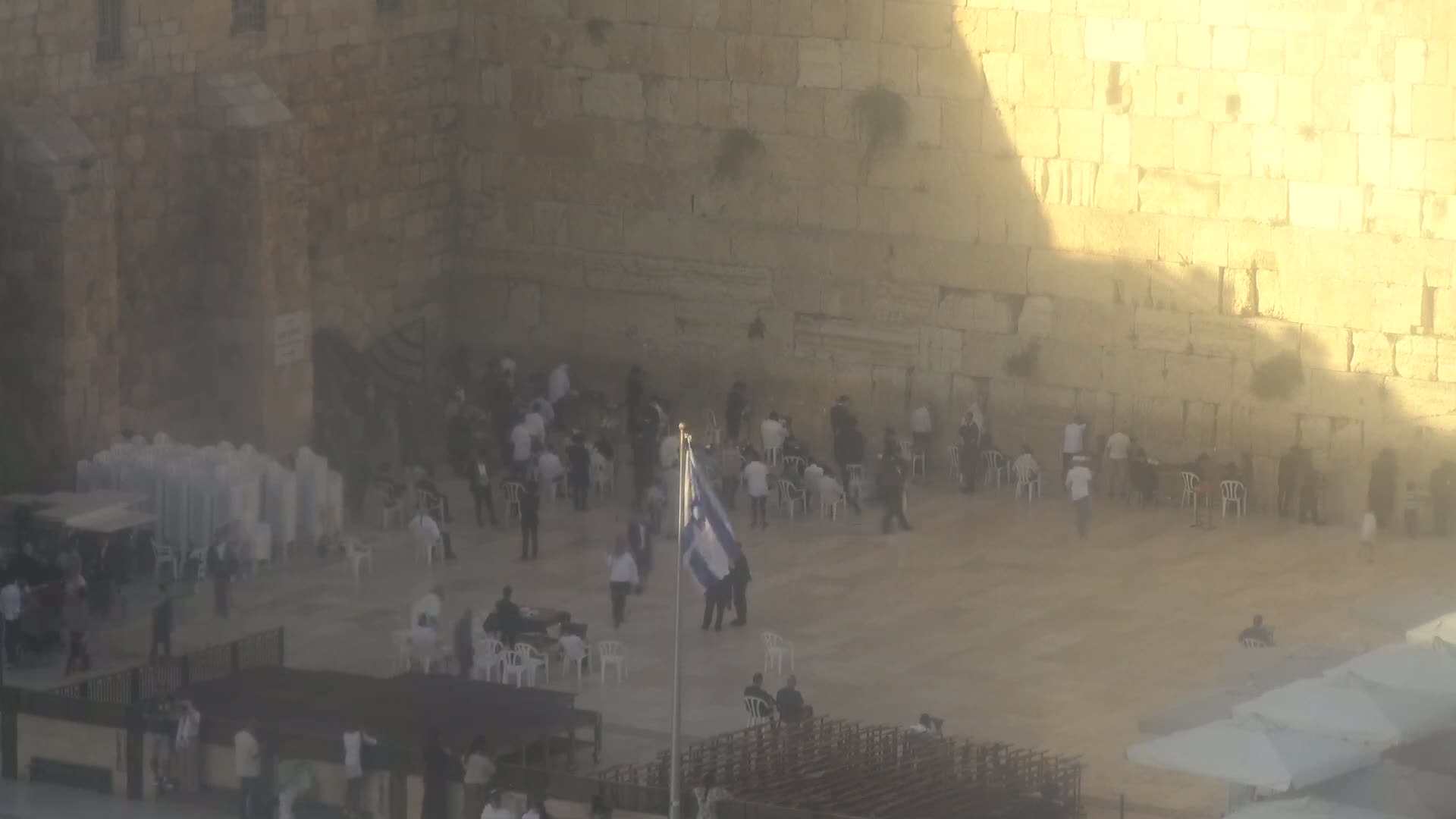 East Quds (East Jerusalem)  Western Wall Northeast Towards View Skyline Live Cam - Old City, East Quds (East Jerusalem) , Palestine