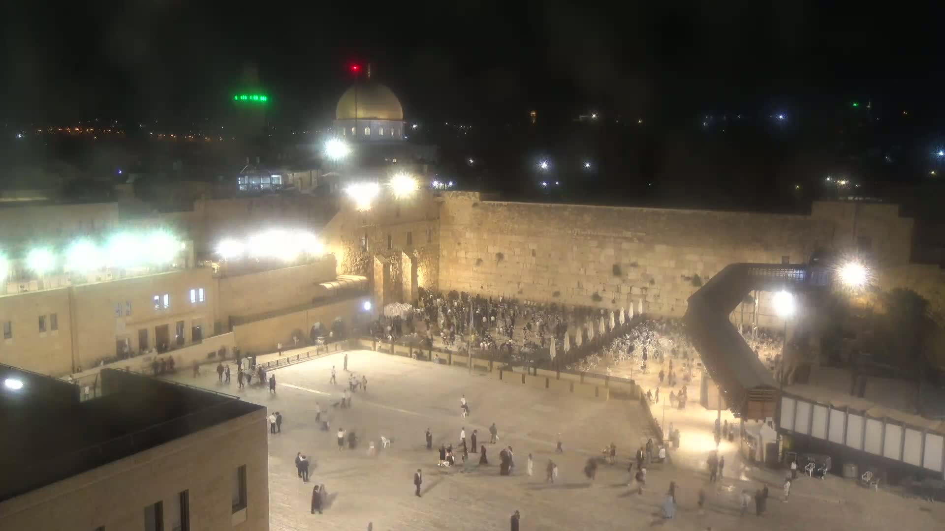East Quds (East Jerusalem)  Western Wall Northeast Towards View Skyline Live Cam - Old City, East Quds (East Jerusalem) , Palestine