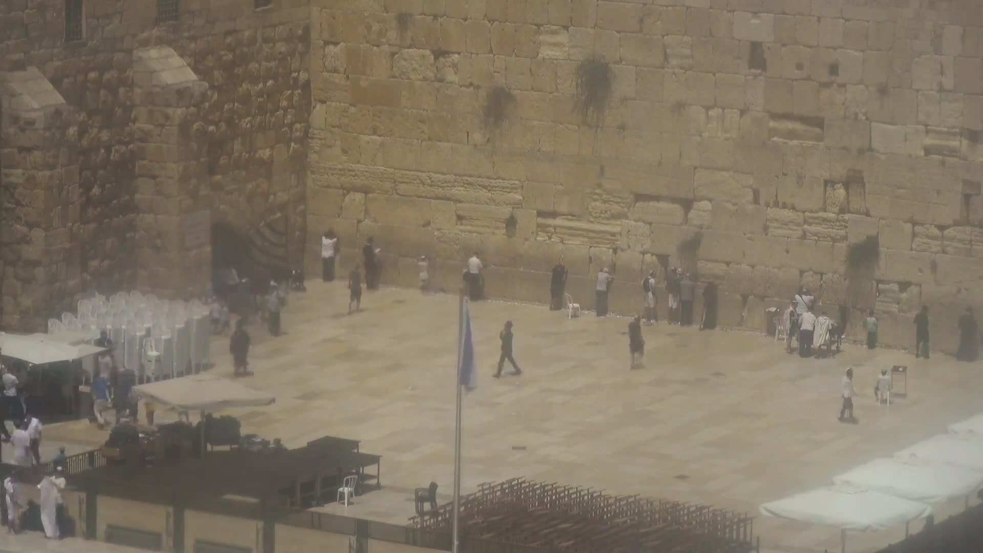 East Quds (East Jerusalem)  Western Wall Northeast Towards View Skyline Live Cam - Old City, East Quds (East Jerusalem) , Palestine