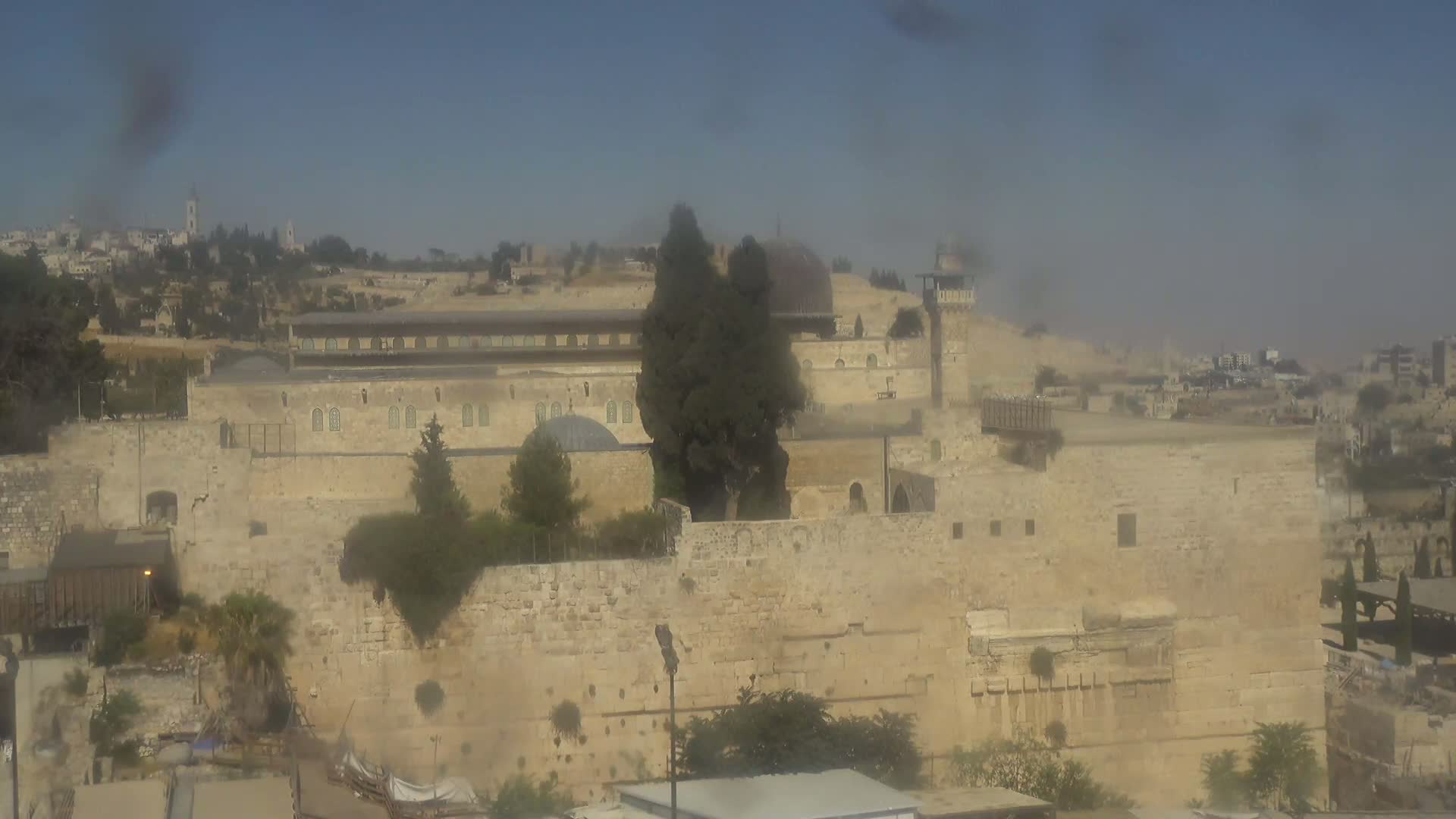 East Quds (East Jerusalem)  Western Wall Northeast Towards View Skyline Live Cam - Old City, East Quds (East Jerusalem) , Palestine