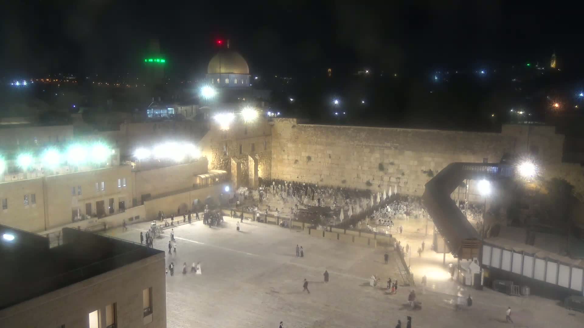 East Quds (East Jerusalem)  Western Wall Northeast Towards View Skyline Live Cam - Old City, East Quds (East Jerusalem) , Palestine