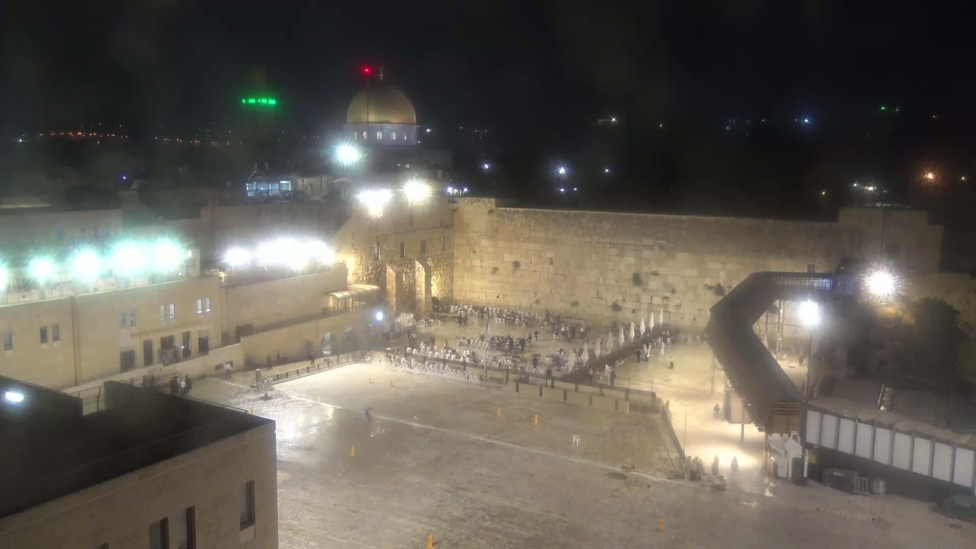East Quds (East Jerusalem)  Western Wall Northeast Towards View Skyline Live Cam - Old City, East Quds (East Jerusalem) , Palestine