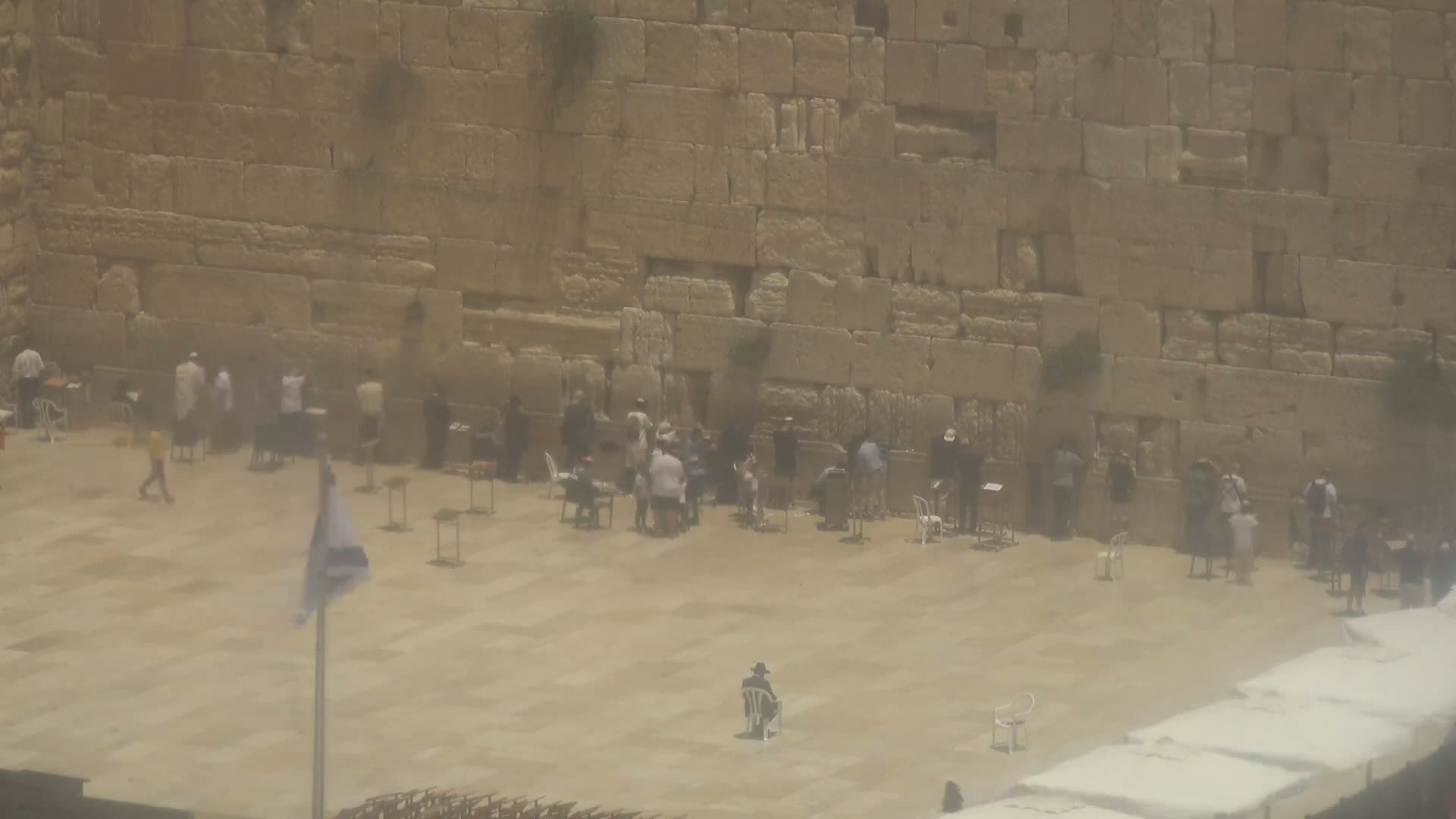 East Quds (East Jerusalem)  Western Wall Northeast Towards View Skyline Live Cam - Old City, East Quds (East Jerusalem) , Palestine