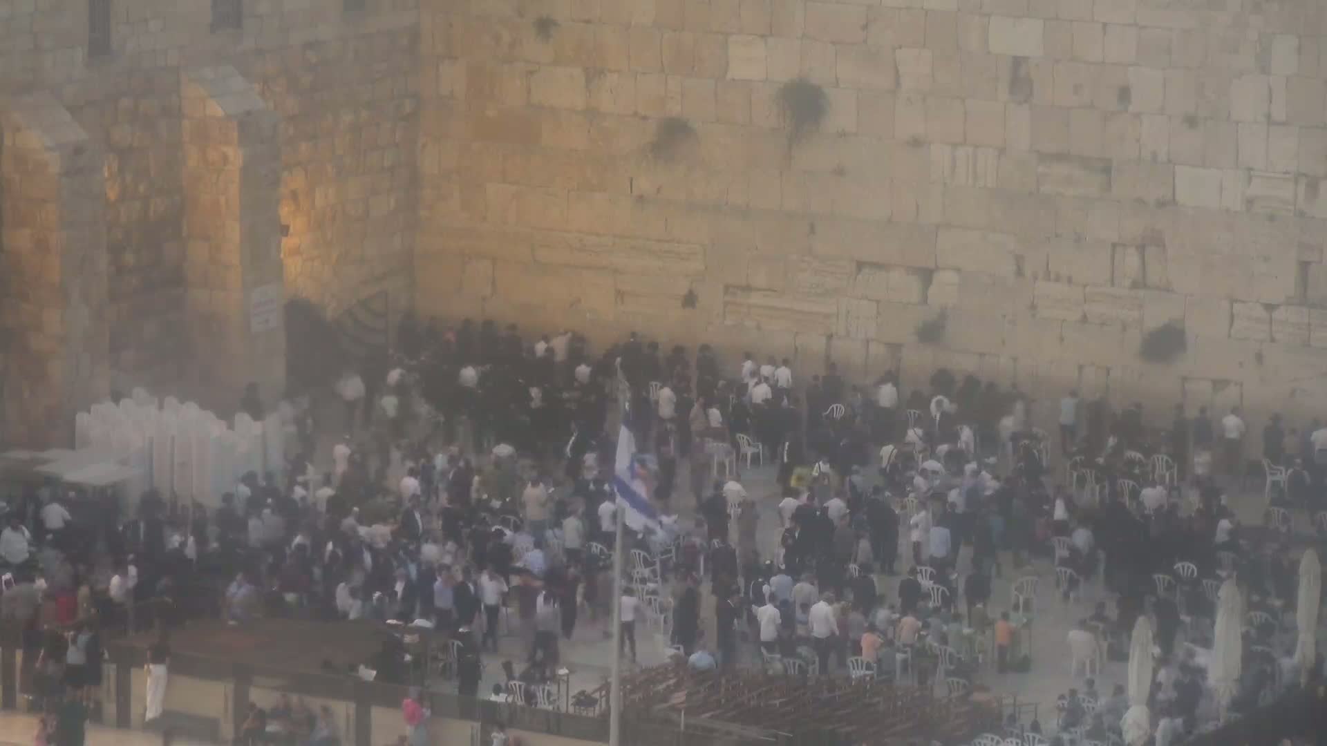 East Quds (East Jerusalem)  Western Wall Northeast Towards View Skyline Live Cam - Old City, East Quds (East Jerusalem) , Palestine