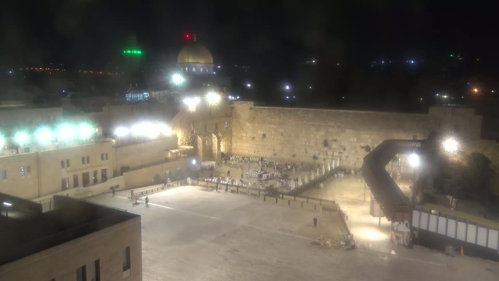 East Quds (East Jerusalem)  Western Wall Northeast Towards View Skyline Live Cam - Old City, East Quds (East Jerusalem) , Palestine