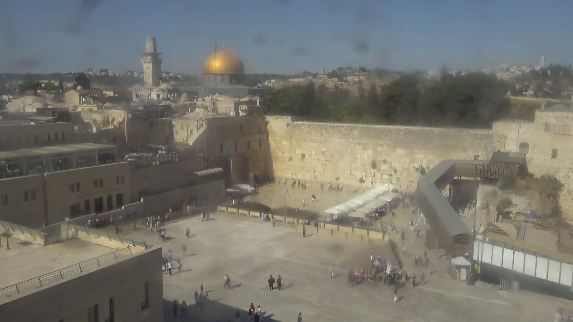 East Quds (East Jerusalem)  Western Wall Northeast Towards View Skyline Live Cam - Old City, East Quds (East Jerusalem) , Palestine