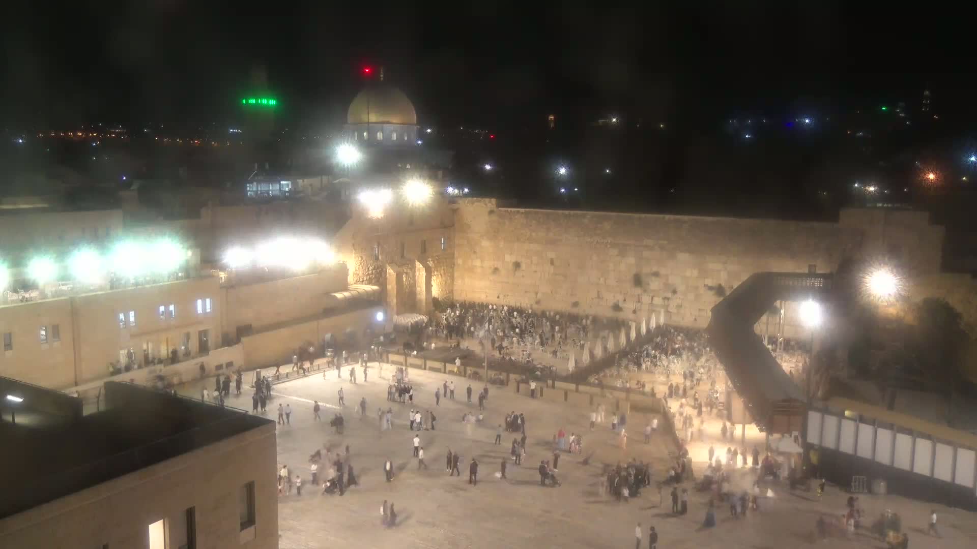 East Quds (East Jerusalem)  Western Wall Northeast Towards View Skyline Live Cam - Old City, East Quds (East Jerusalem) , Palestine