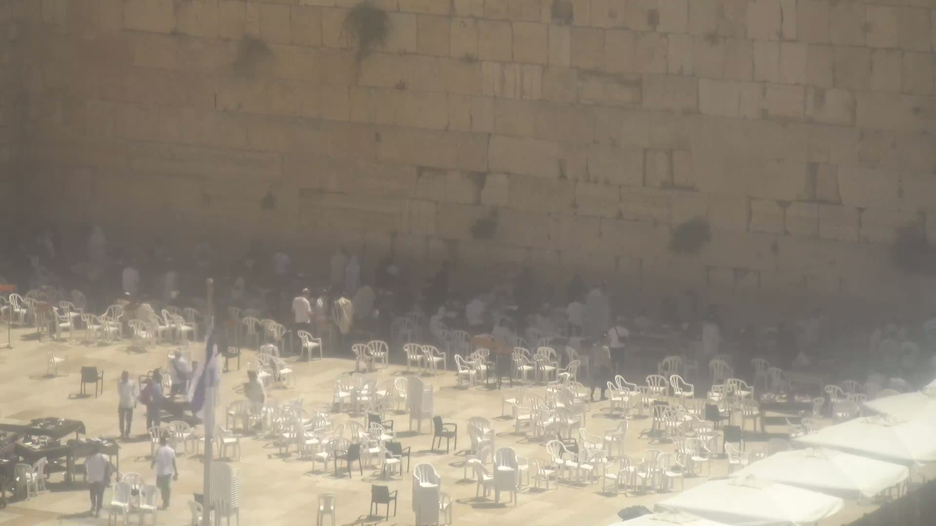 East Quds (East Jerusalem)  Western Wall Northeast Towards View Skyline Live Cam - Old City, East Quds (East Jerusalem) , Palestine