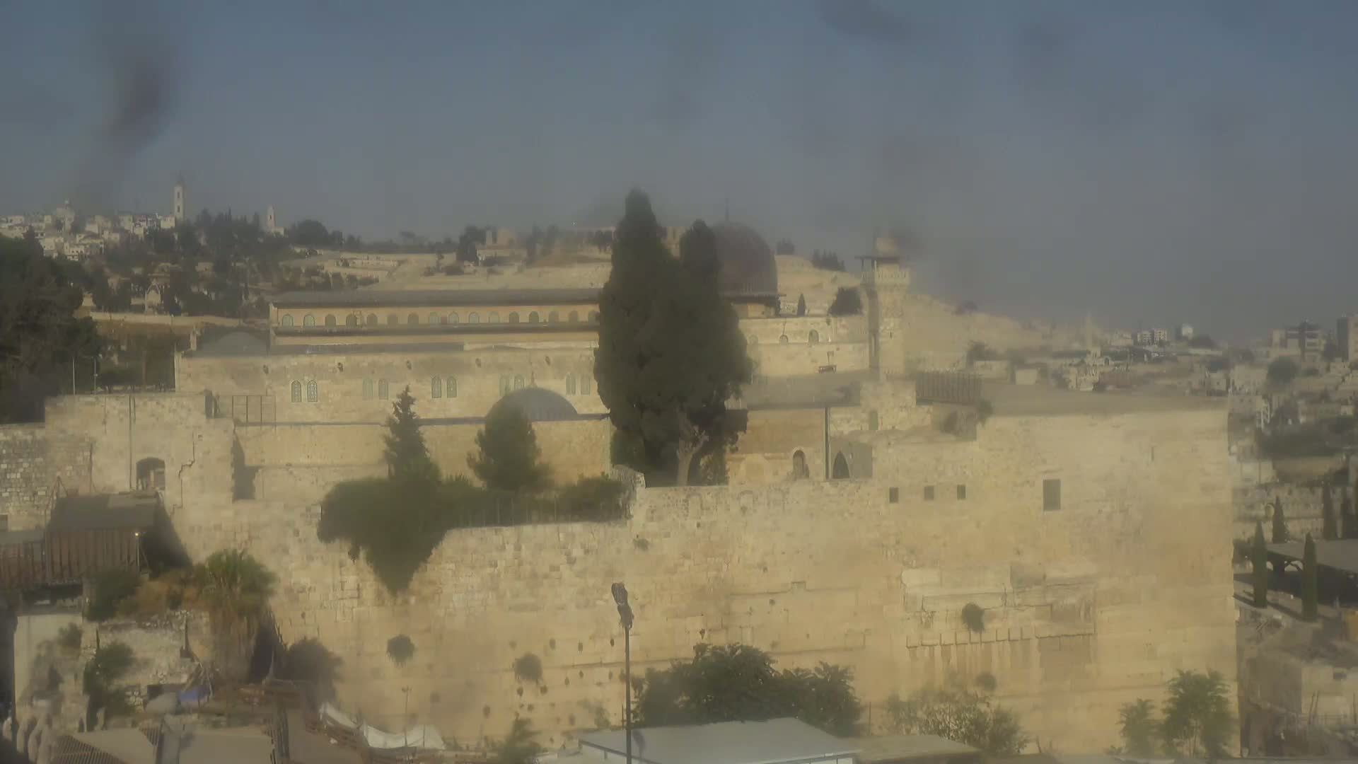 East Quds (East Jerusalem)  Western Wall Northeast Towards View Skyline Live Cam - Old City, East Quds (East Jerusalem) , Palestine