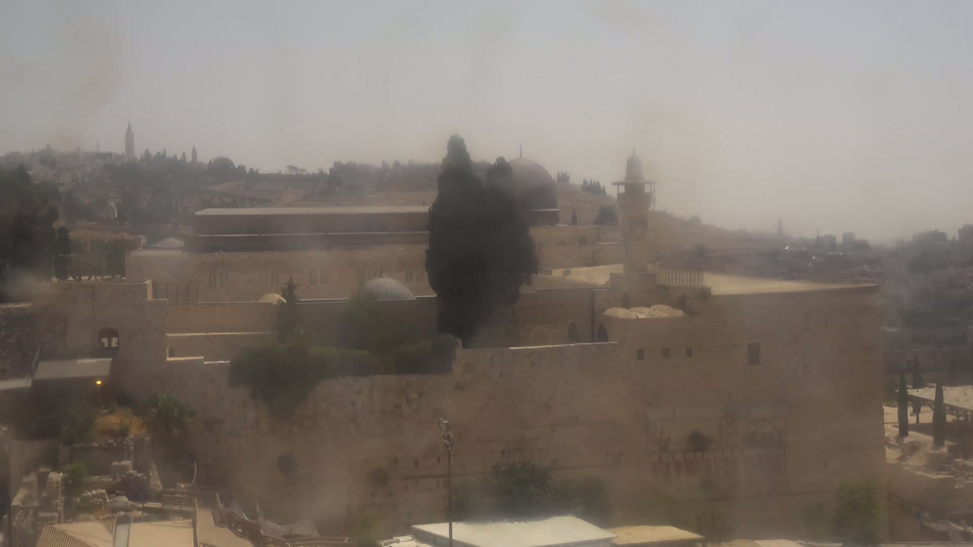 East Quds (East Jerusalem)  Western Wall Northeast Towards View Skyline Live Cam - Old City, East Quds (East Jerusalem) , Palestine