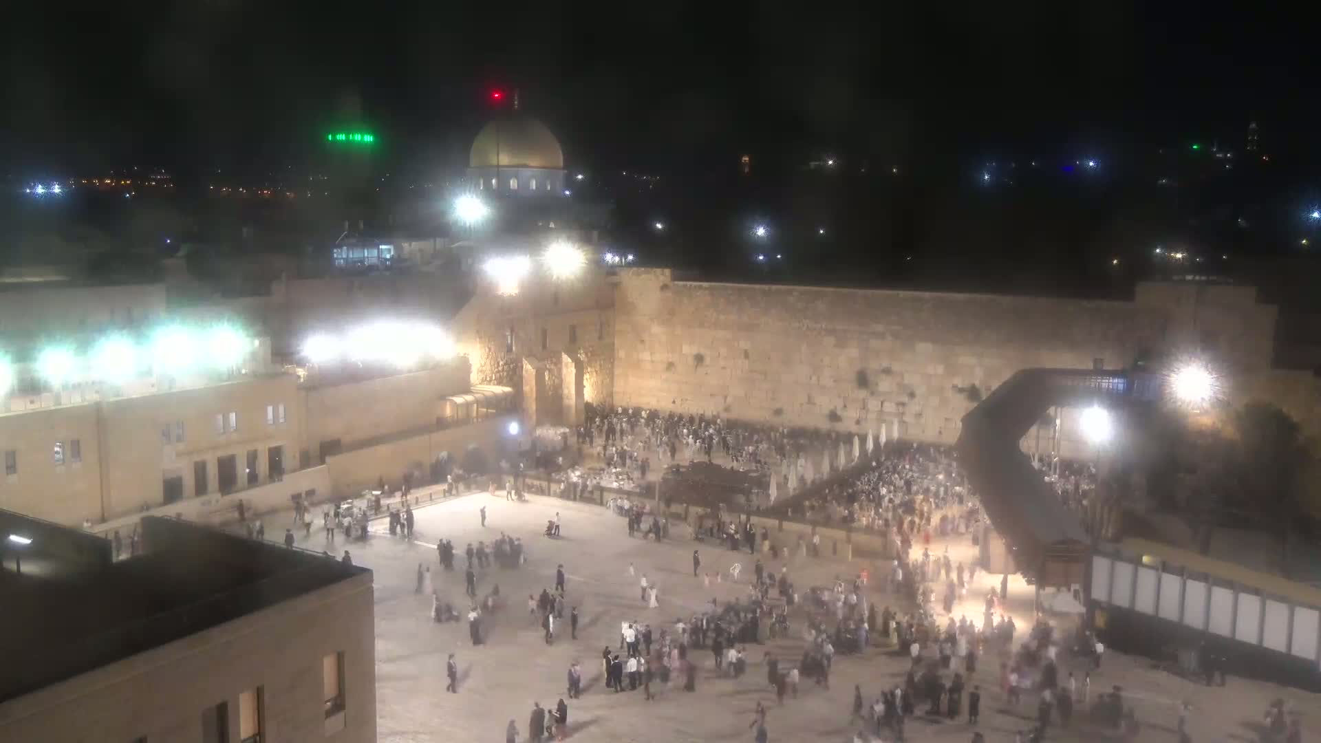 East Quds (East Jerusalem)  Western Wall Northeast Towards View Skyline Live Cam - Old City, East Quds (East Jerusalem) , Palestine