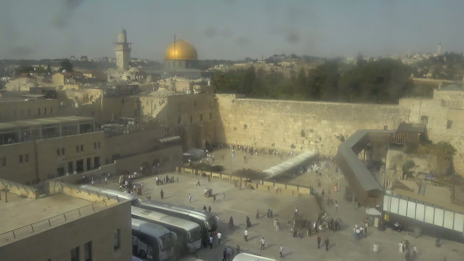 East Quds (East Jerusalem)  Western Wall Northeast Towards View Skyline Live Cam - Old City, East Quds (East Jerusalem) , Palestine