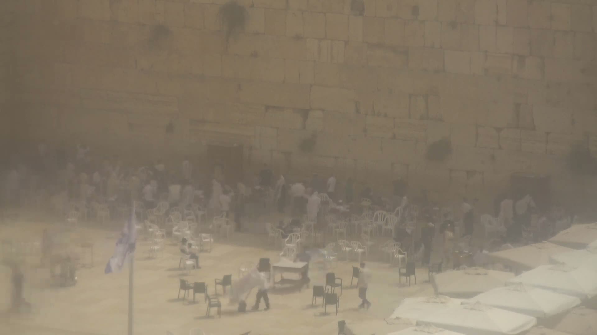 East Quds (East Jerusalem)  Western Wall Northeast Towards View Skyline Live Cam - Old City, East Quds (East Jerusalem) , Palestine