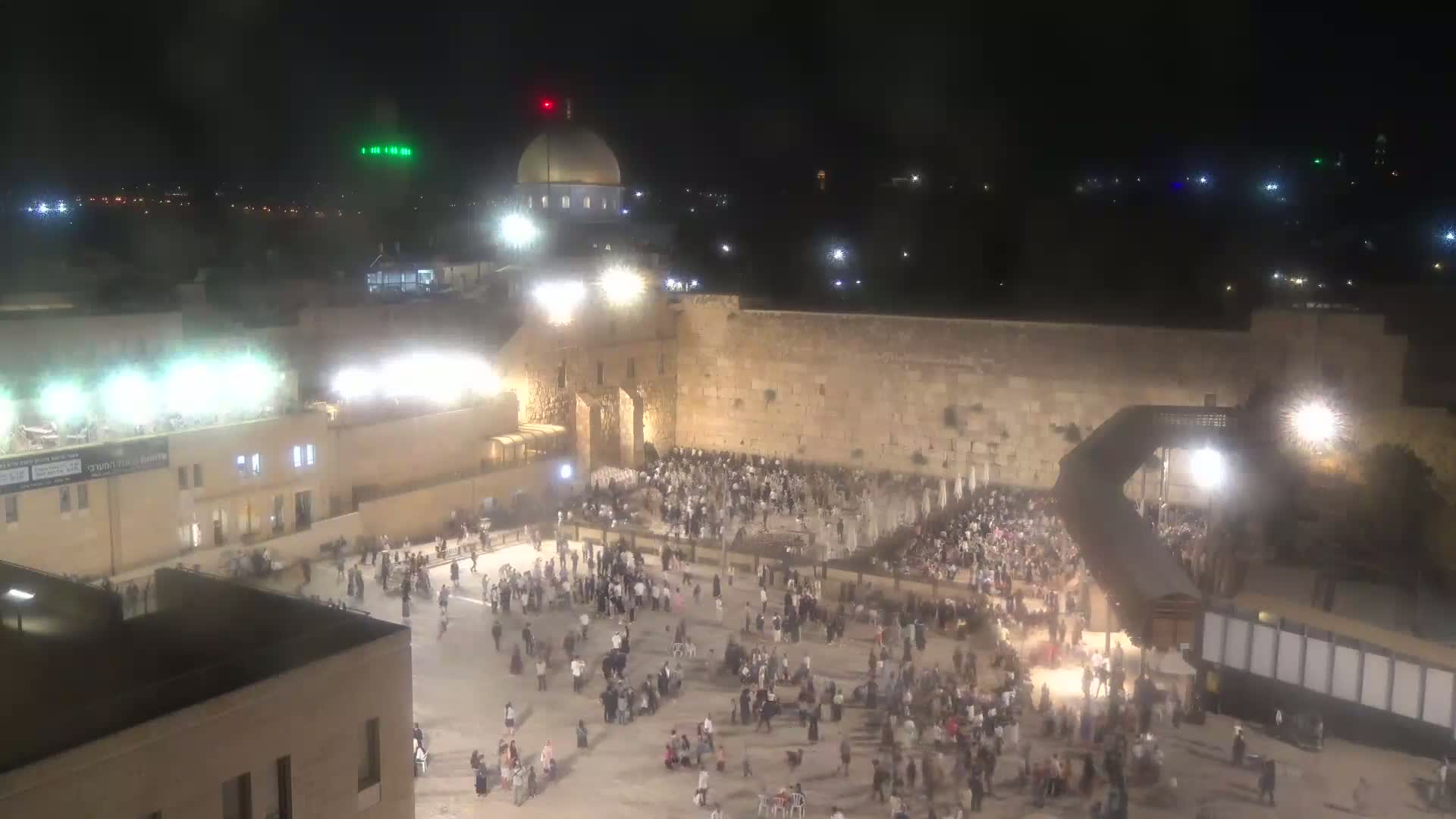 East Quds (East Jerusalem)  Western Wall Northeast Towards View Skyline Live Cam - Old City, East Quds (East Jerusalem) , Palestine