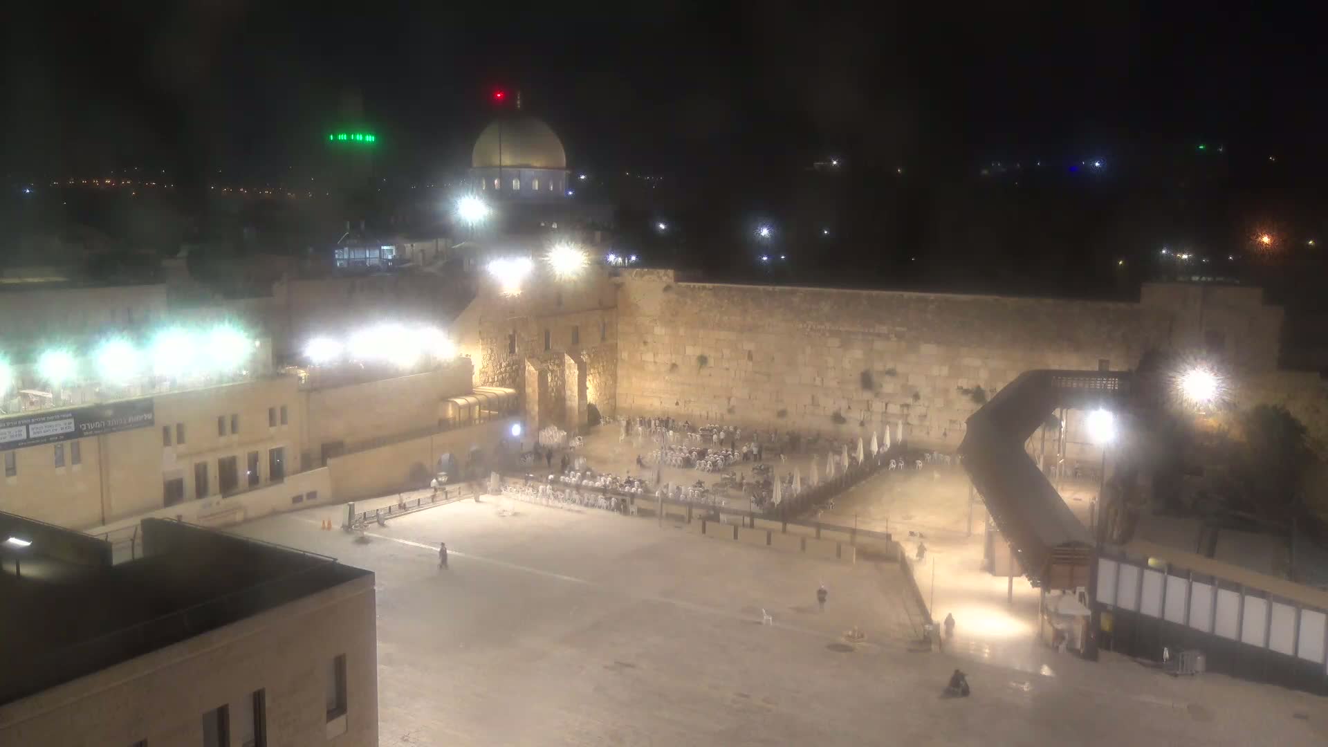 East Quds (East Jerusalem)  Western Wall Northeast Towards View Skyline Live Cam - Old City, East Quds (East Jerusalem) , Palestine
