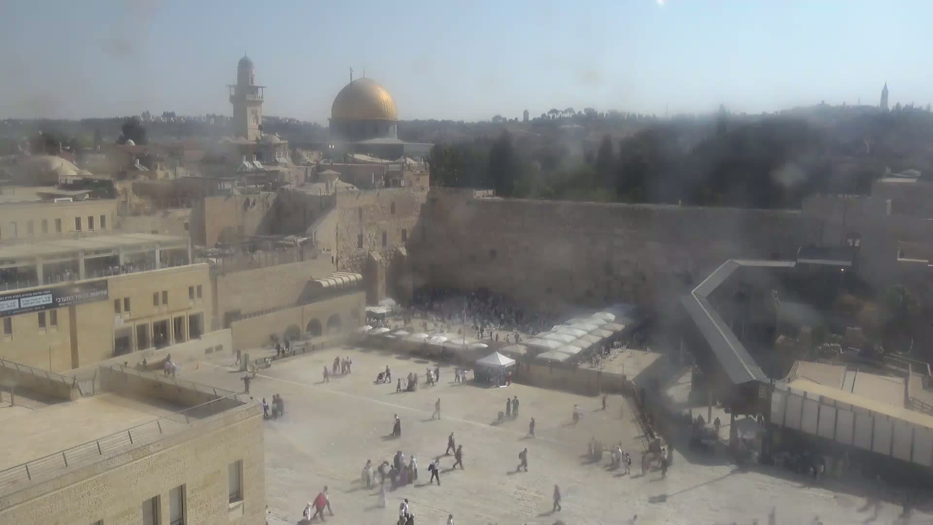 East Quds (East Jerusalem)  Western Wall Northeast Towards View Skyline Live Cam - Old City, East Quds (East Jerusalem) , Palestine