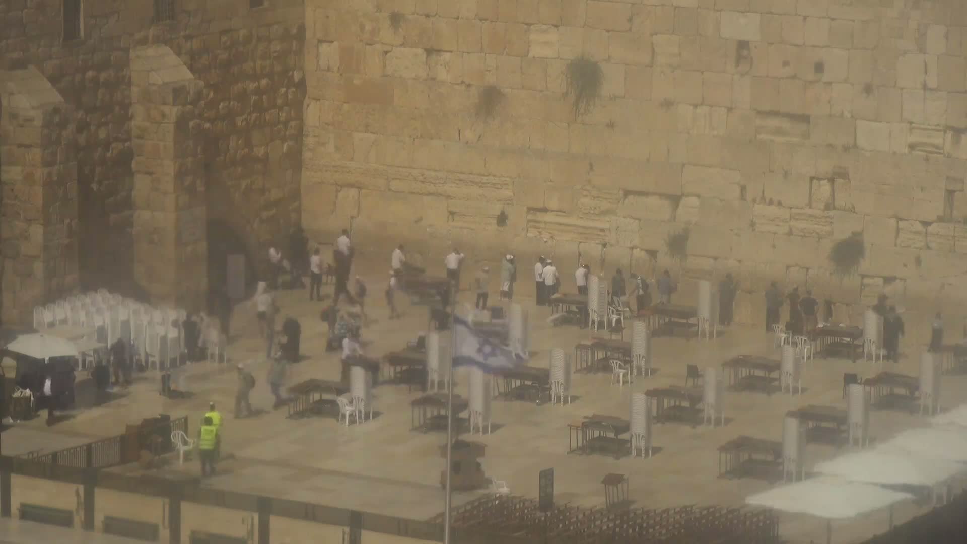 East Quds (East Jerusalem)  Western Wall Northeast Towards View Skyline Live Cam - Old City, East Quds (East Jerusalem) , Palestine